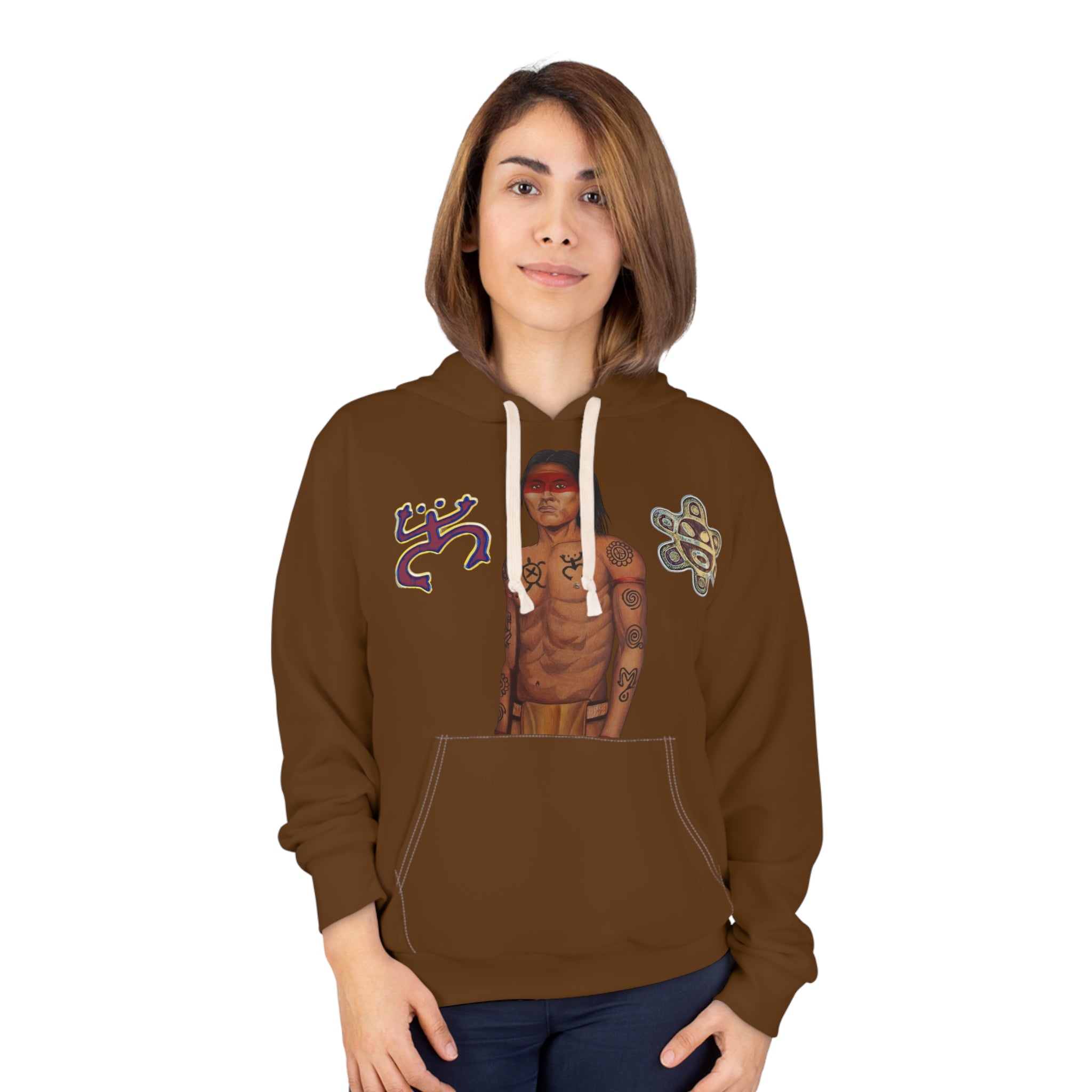 Taino Coqui/Sun/Warrior Unisex Pullover Hoodie (AOP)
