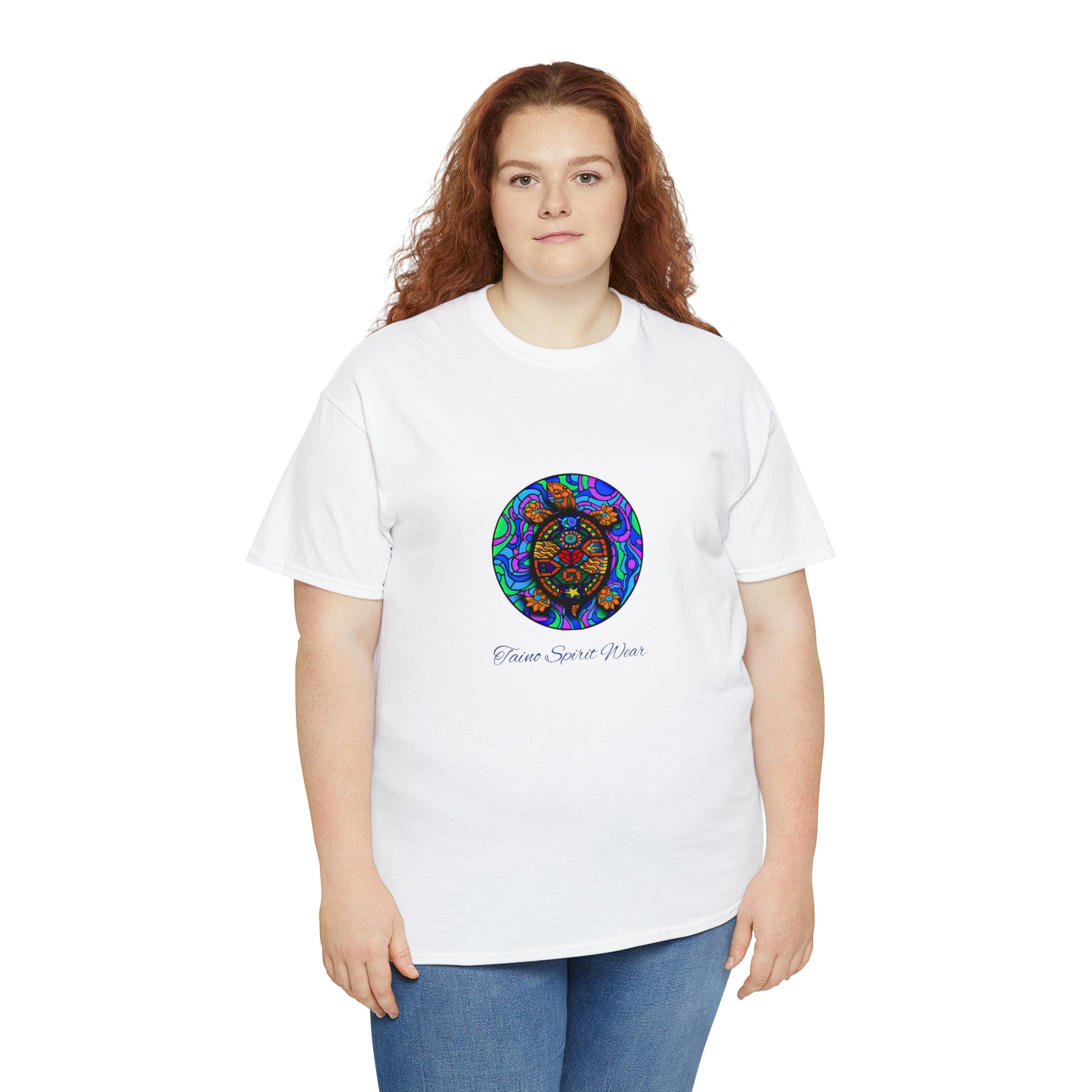 Taino-Inspired Turtle Unisex Heavy Cotton Tee