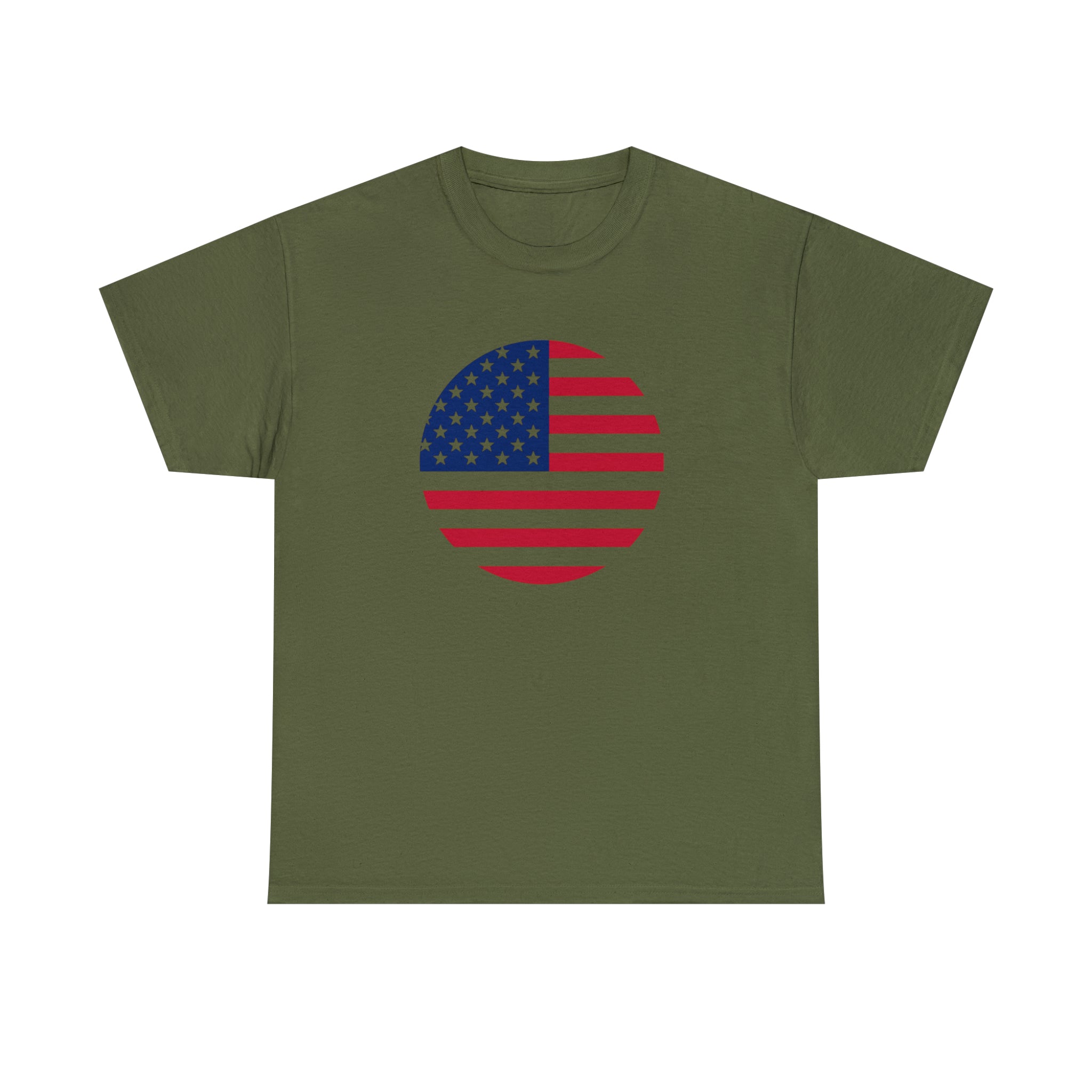 American Flag Globe Unisex Heavy Cotton Tee