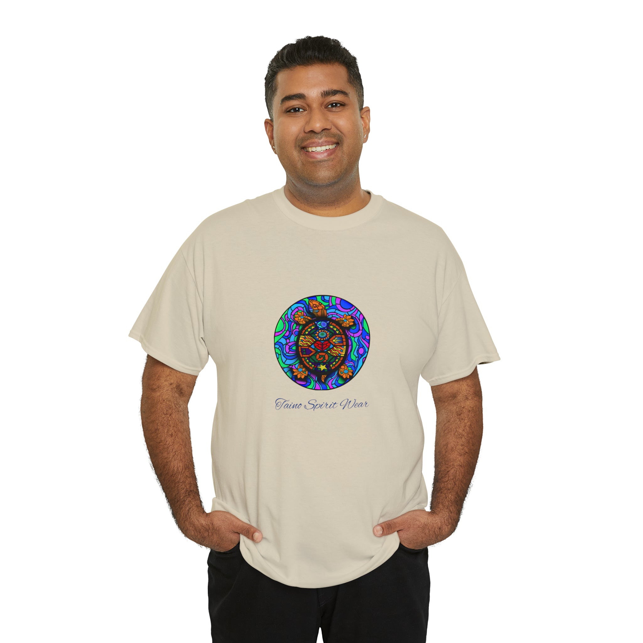 Taino-Inspired Turtle Unisex Heavy Cotton Tee