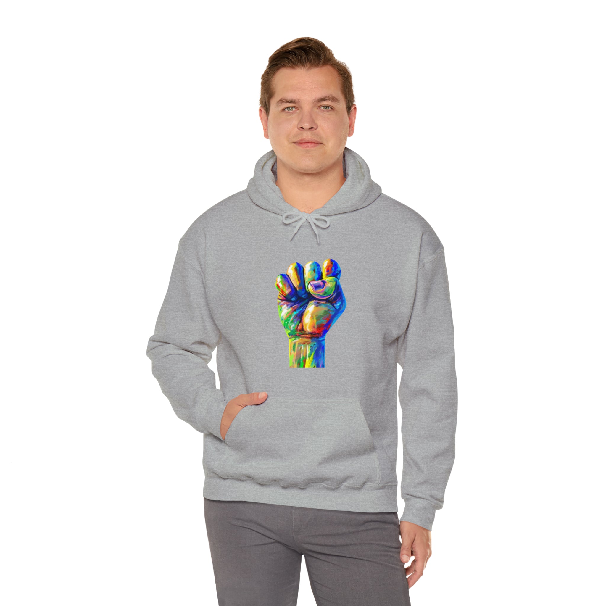 Power to The People Fist Unisex Heavy Blend™ Hooded Sweatshirt