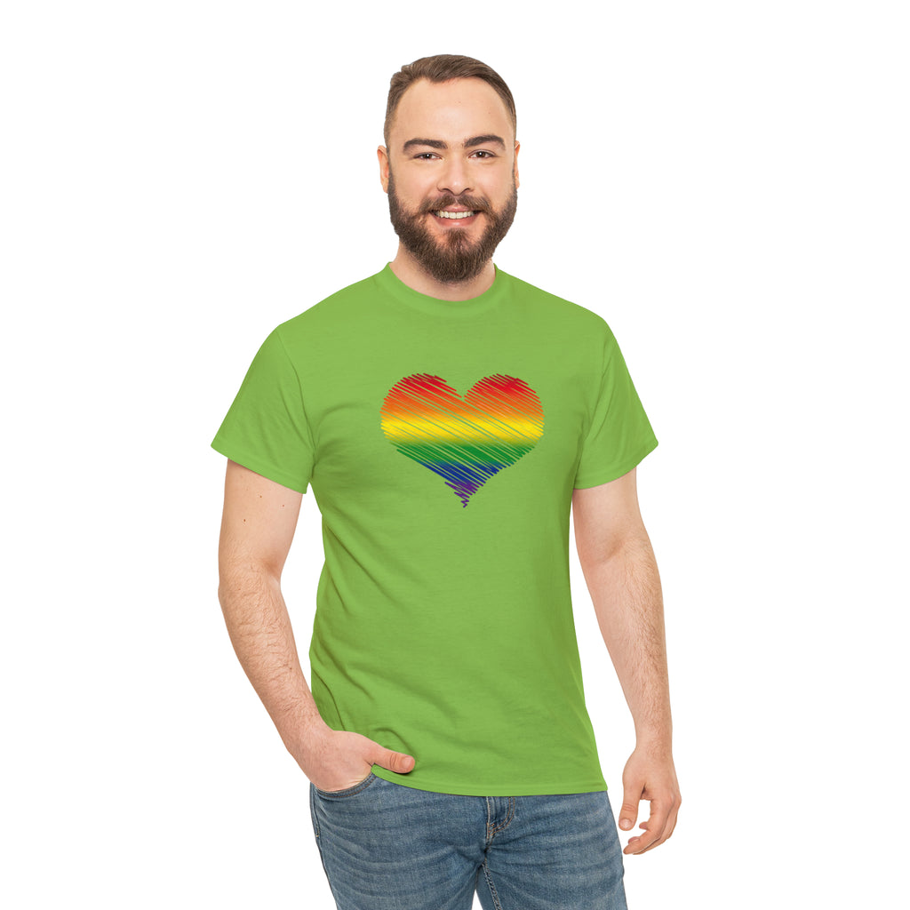 Love is Love Heart Unisex Heavy Cotton Tee