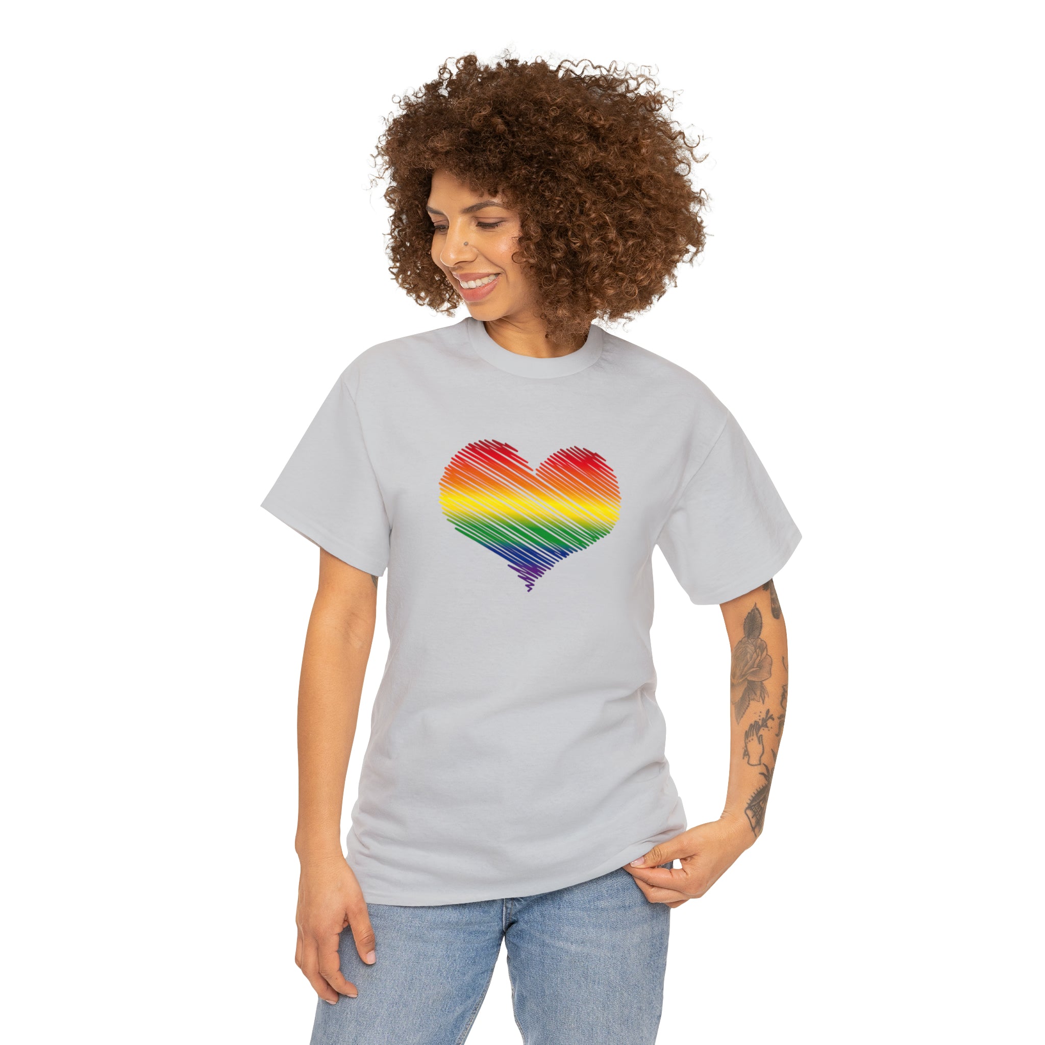 Love is Love Heart Unisex Heavy Cotton Tee