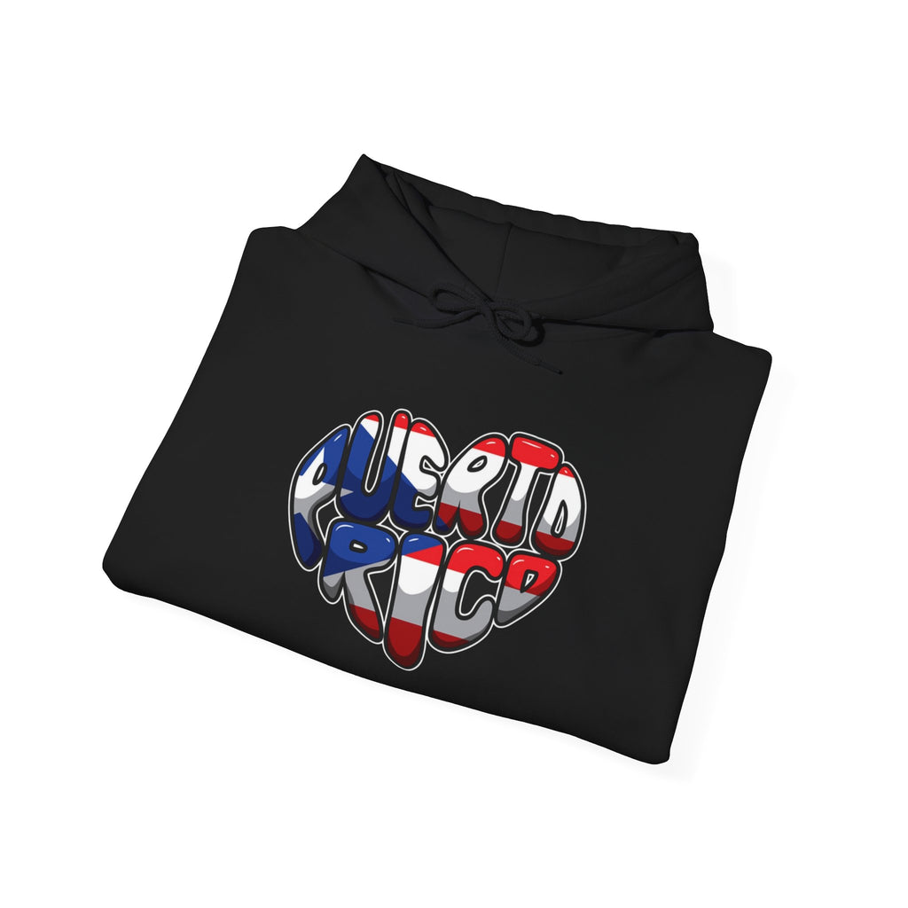 Puerto Rico Flag Heart & Frog Hoodie – Puerto Rican Pride Sweatshirt