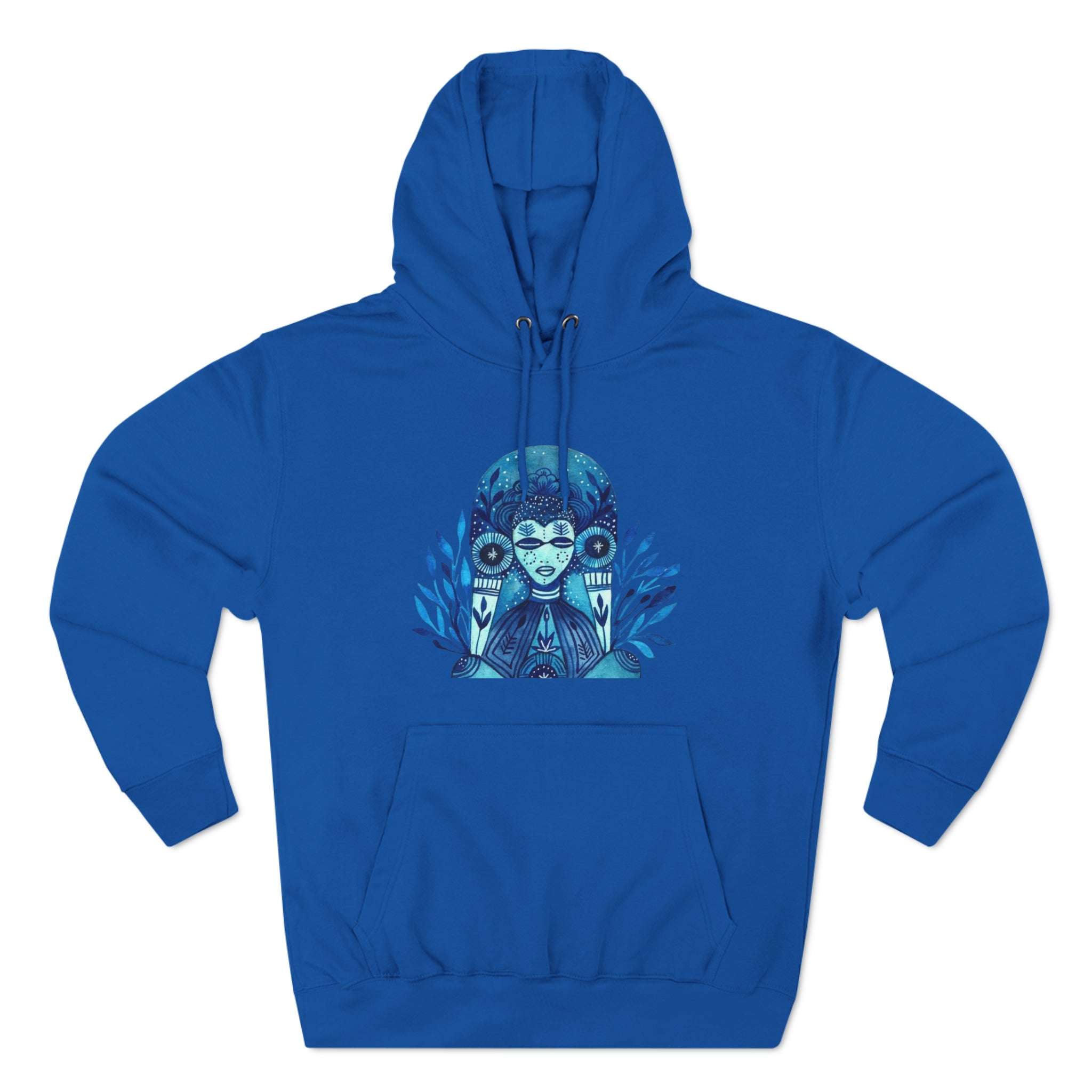 Taino Inspired Queen When Its Dark Look For The Stars Three-Panel Fleece Hoodie