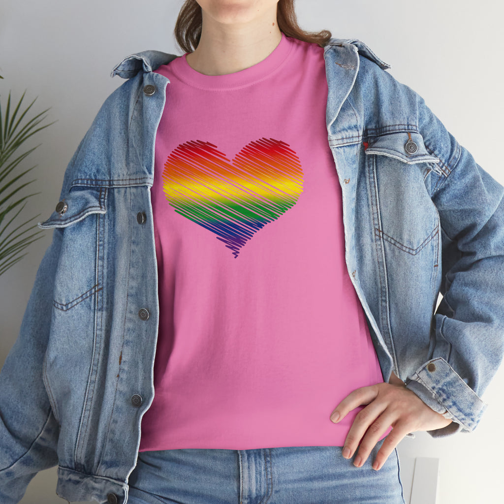 Love is Love Heart Unisex Heavy Cotton Tee