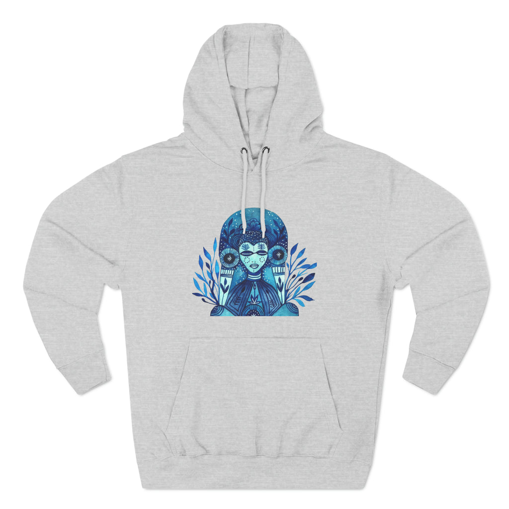 Taino Inspired Queen When Its Dark Look For The Stars Three-Panel Fleece Hoodie