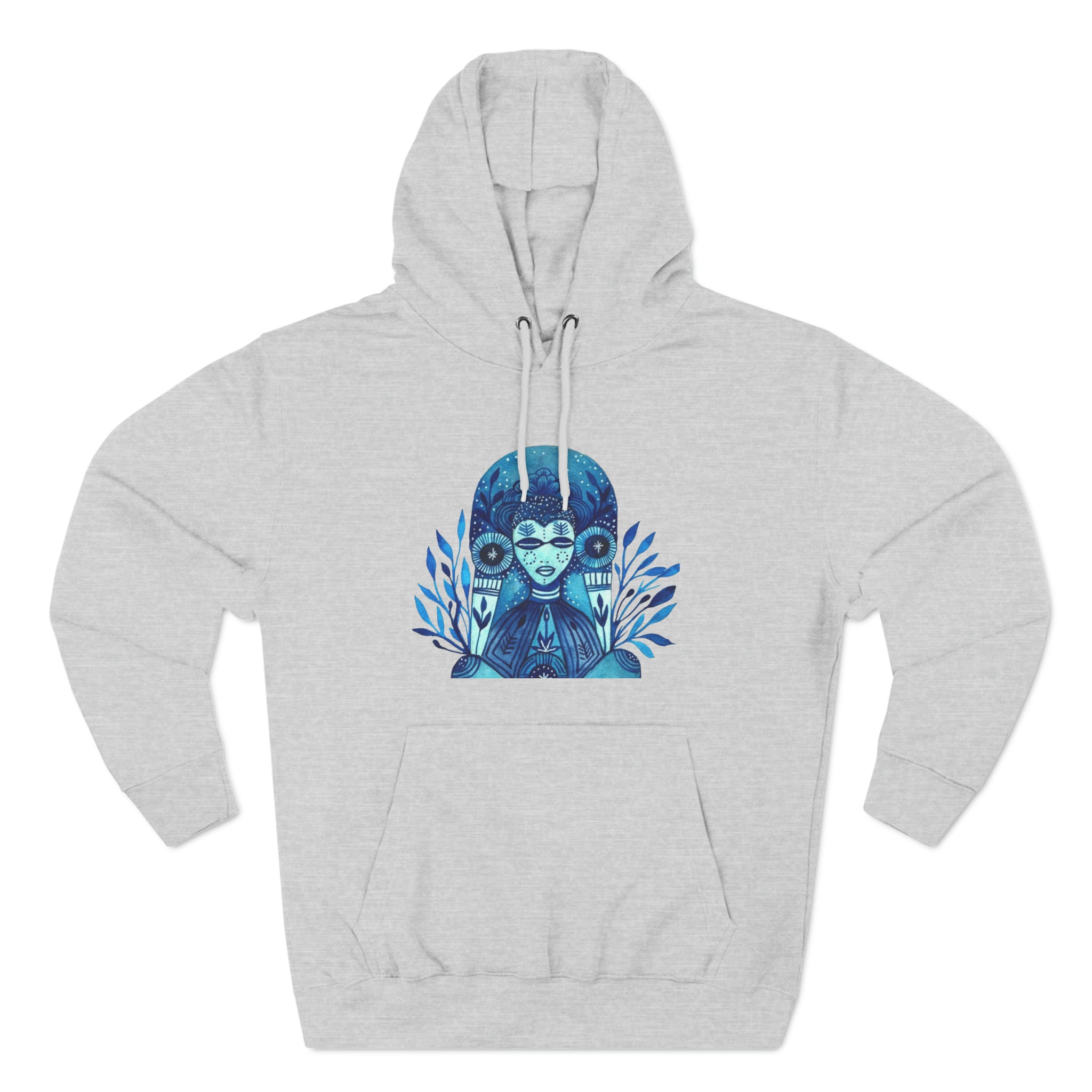 Taino Inspired Queen When Its Dark Look For The Stars Three-Panel Fleece Hoodie