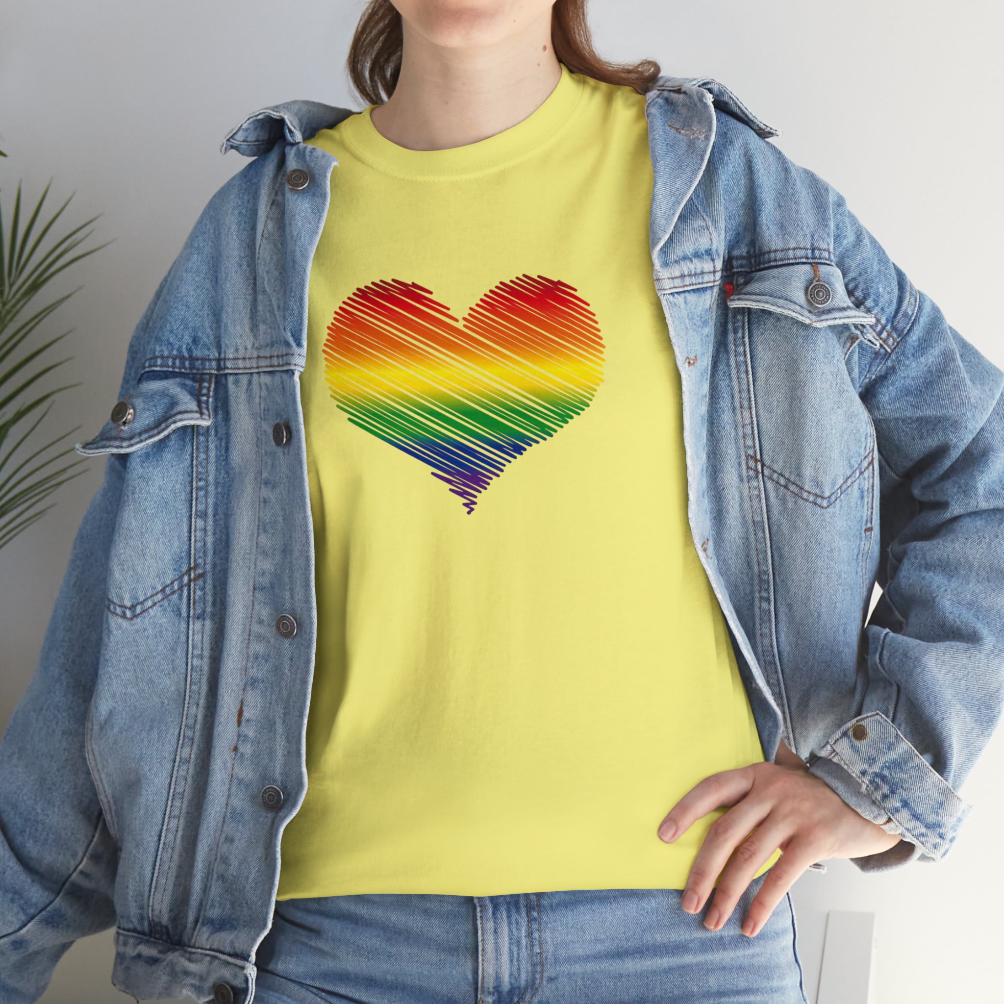 Love is Love Heart Unisex Heavy Cotton Tee