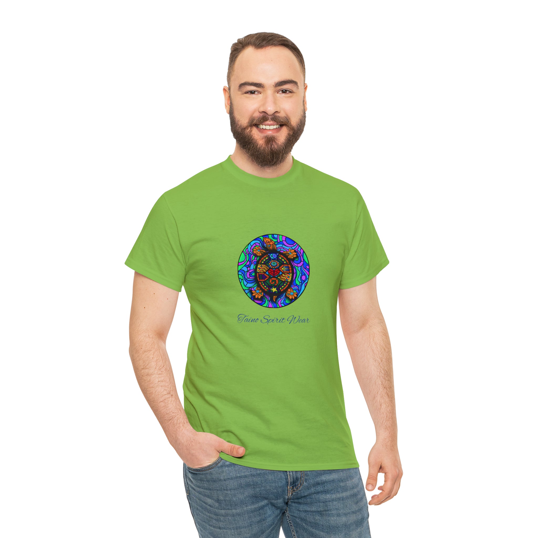 Taino-Inspired Turtle Unisex Heavy Cotton Tee