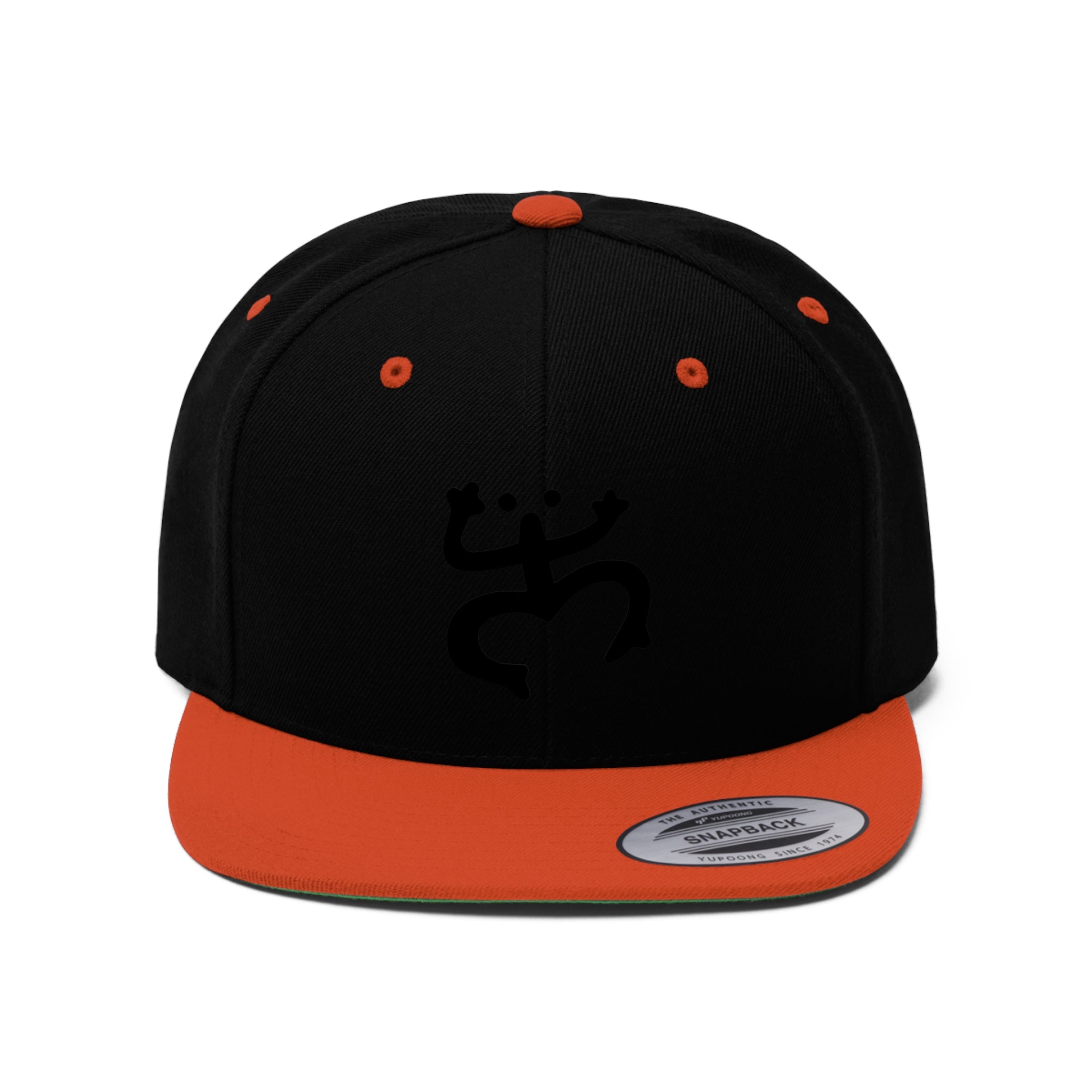 Taino Black Coqui Unisex Flat Bill Hat