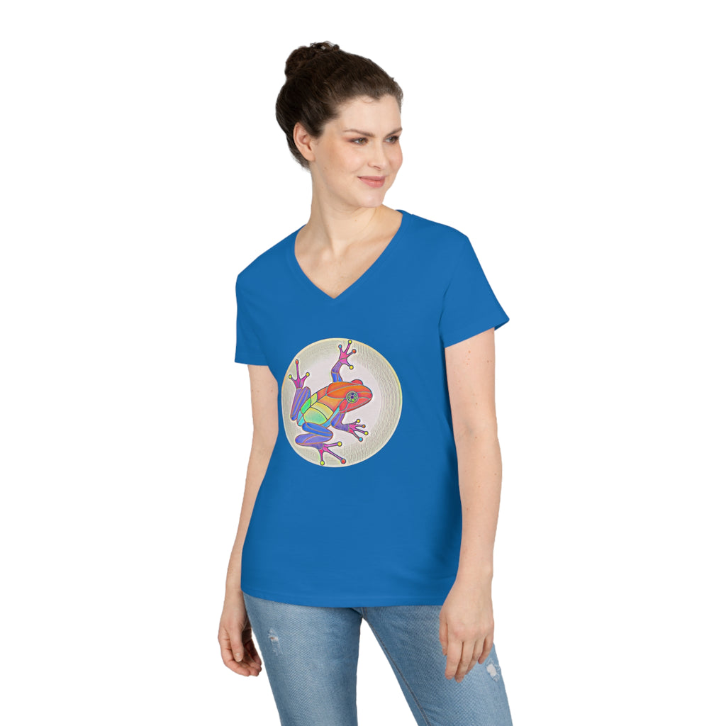Puerto Rican Coqui Ladies' V-Neck T-Shirt