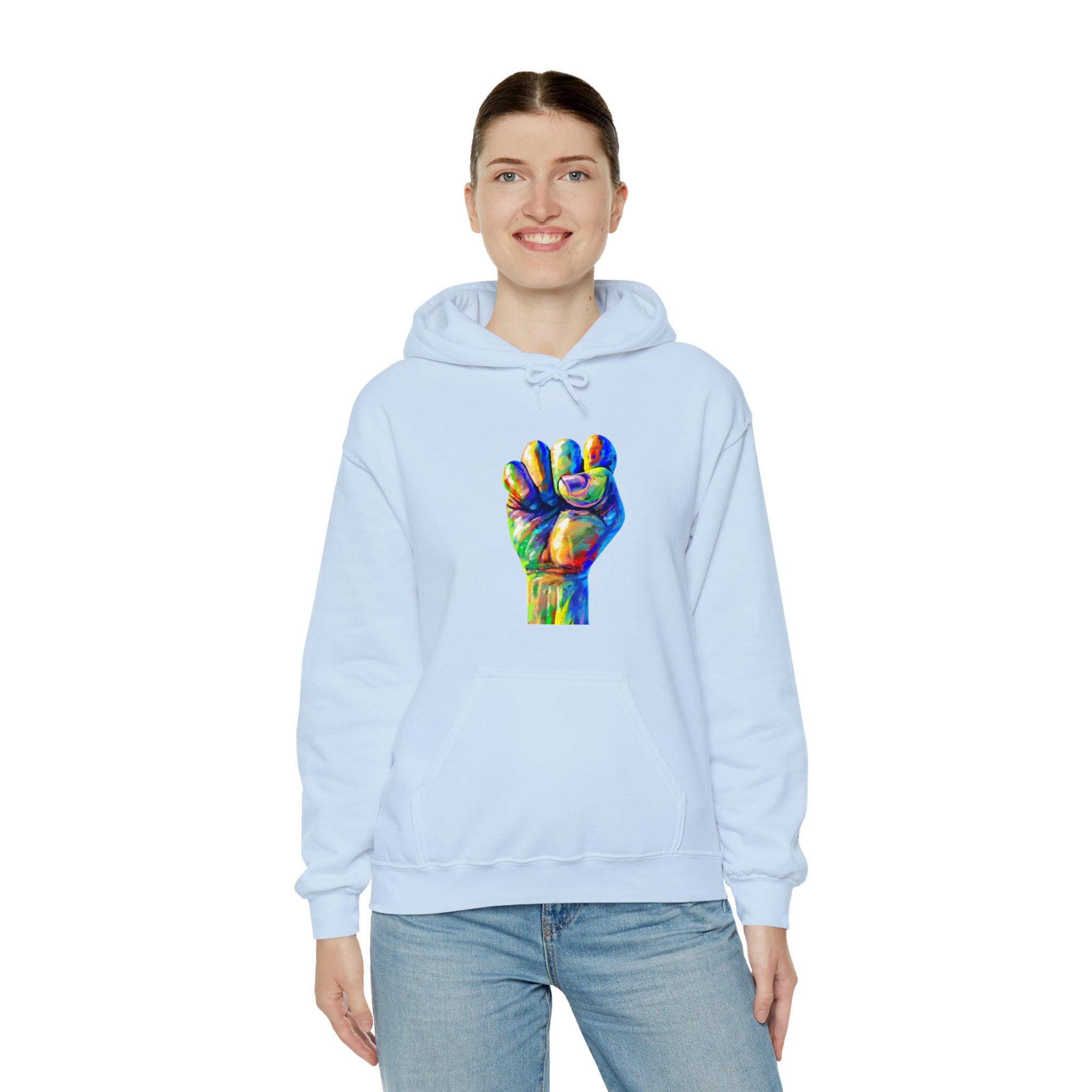 Power to The People Fist Unisex Heavy Blend™ Hooded Sweatshirt