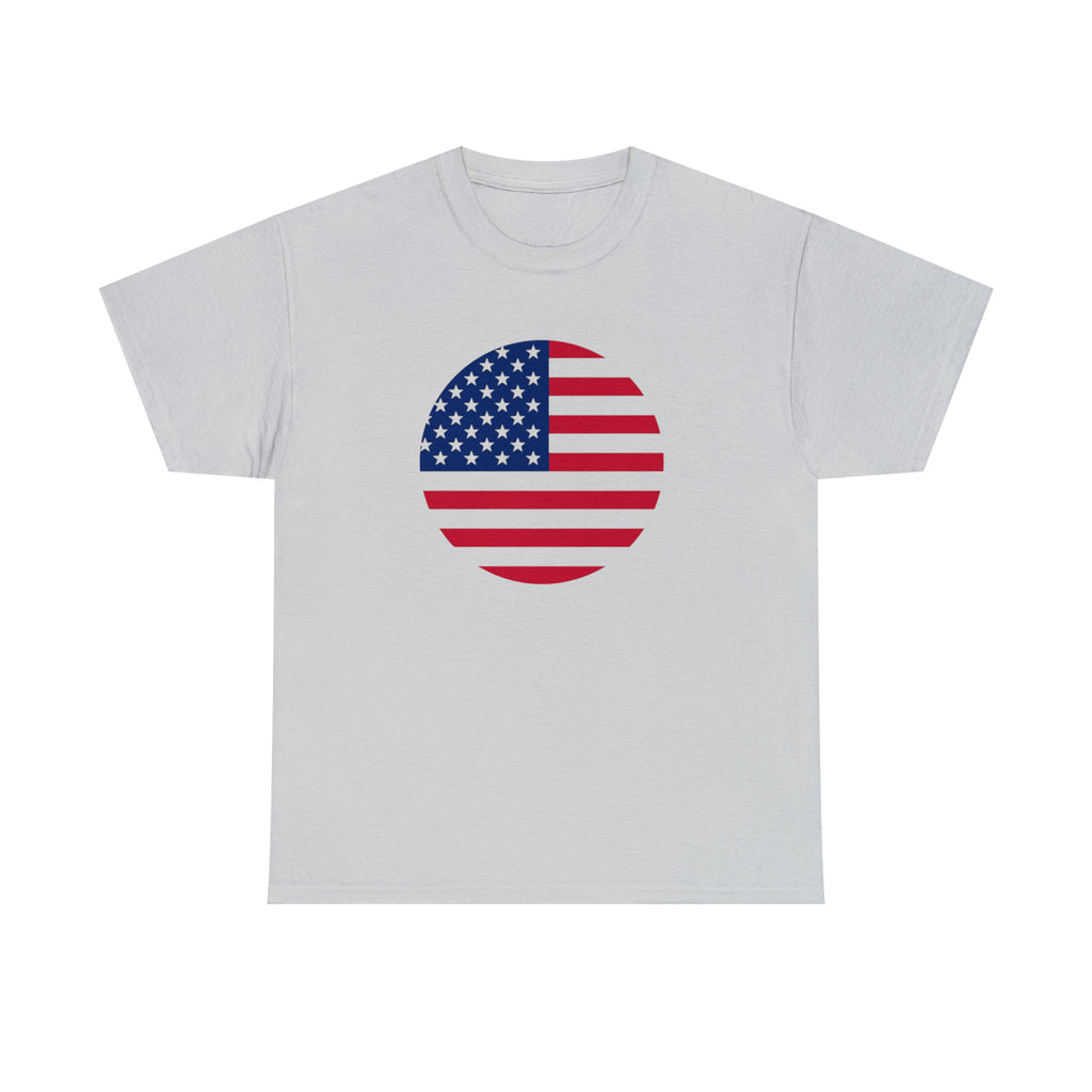 American Flag Globe Unisex Heavy Cotton Tee