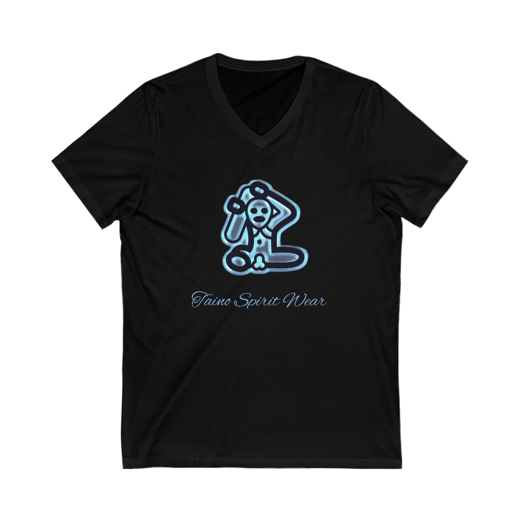 Taino Symbolism Unisex Jersey Short Sleeve V-Neck Tee