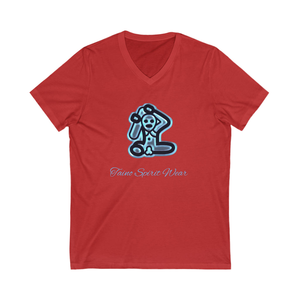 Taino Symbolism Unisex Jersey Short Sleeve V-Neck Tee