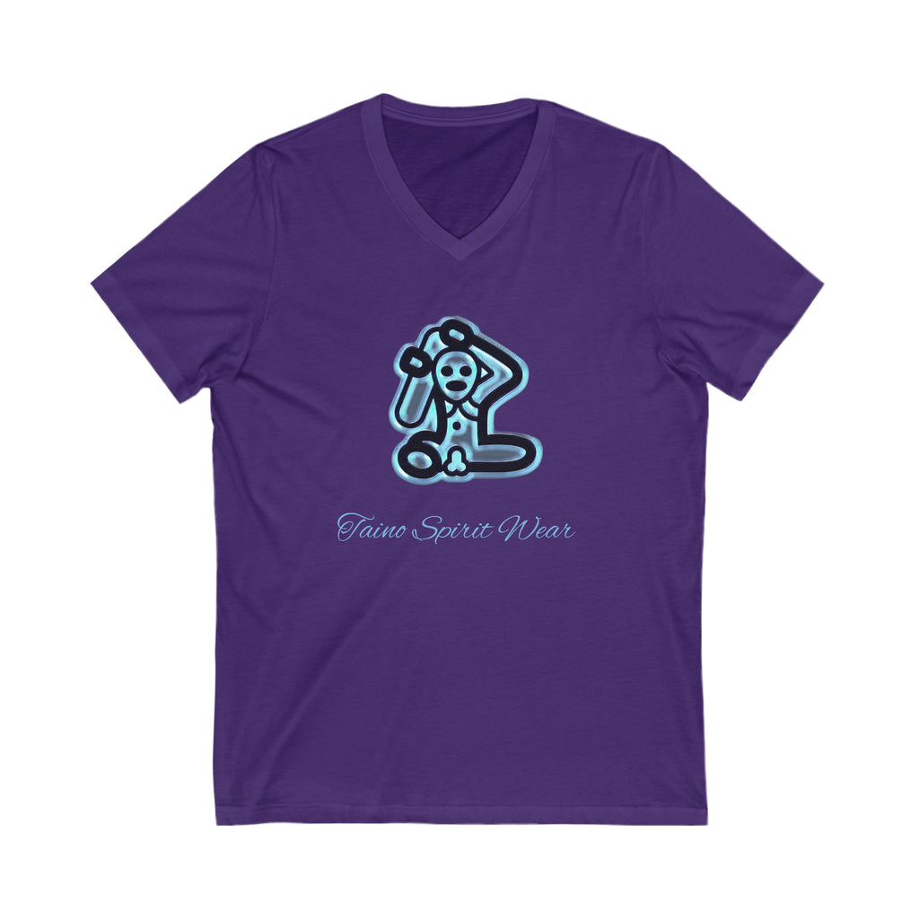 Taino Symbolism Unisex Jersey Short Sleeve V-Neck Tee