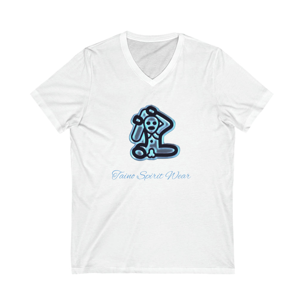 Taino Symbolism Unisex Jersey Short Sleeve V-Neck Tee