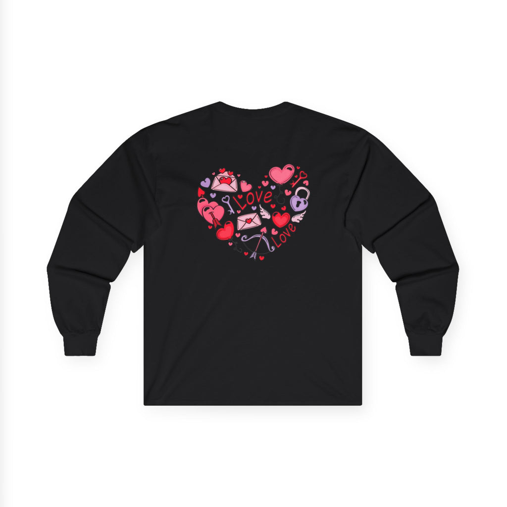 Valentine's Day Love Heart Long Sleeve Tee — Valentine’s Day Graphic Shirt