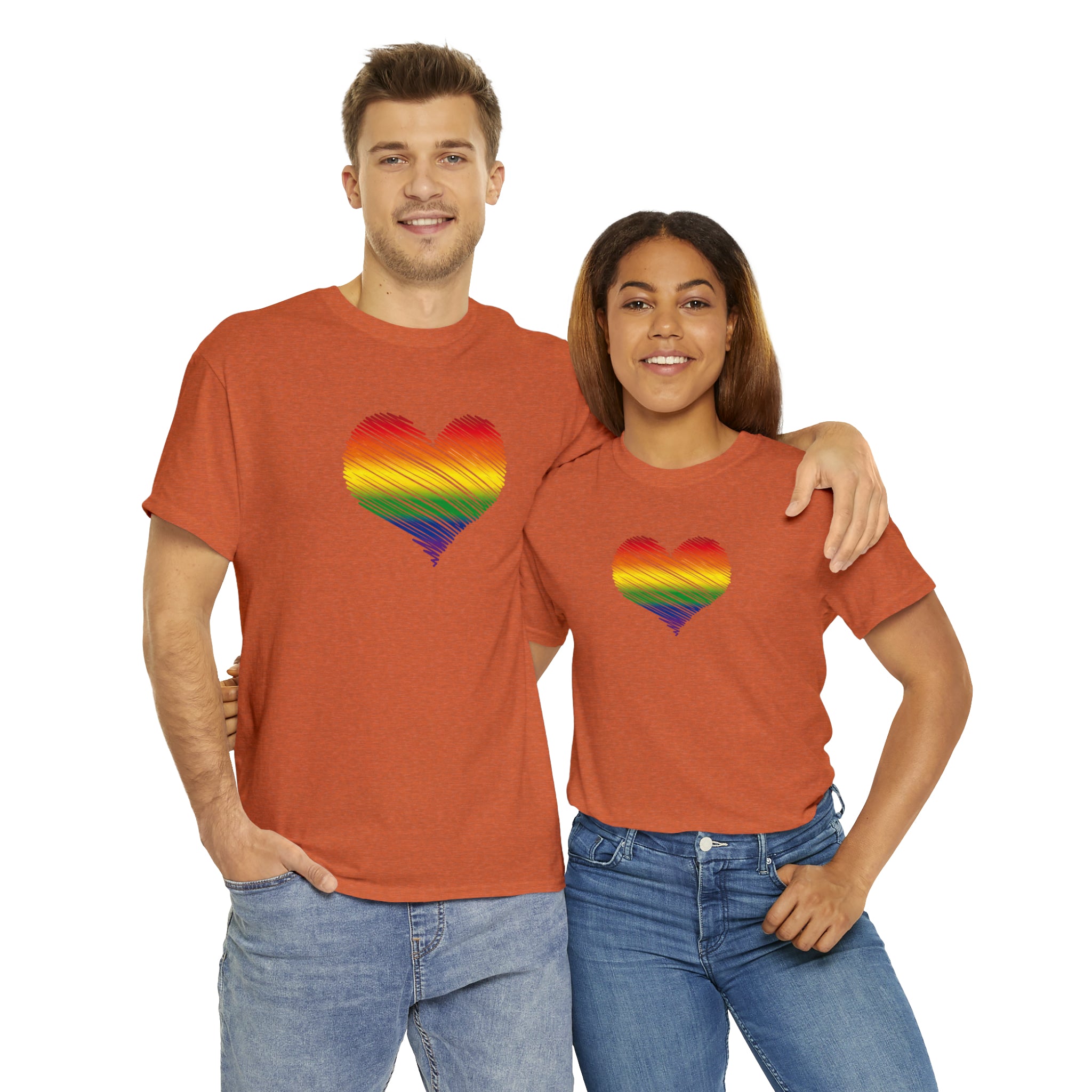 Love is Love Heart Unisex Heavy Cotton Tee