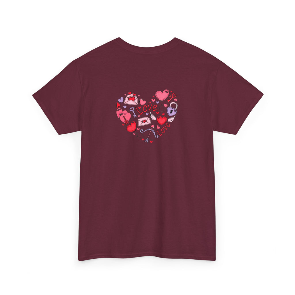 Valentine's Day Tee — "Happy Valentine's Day" Heart Design