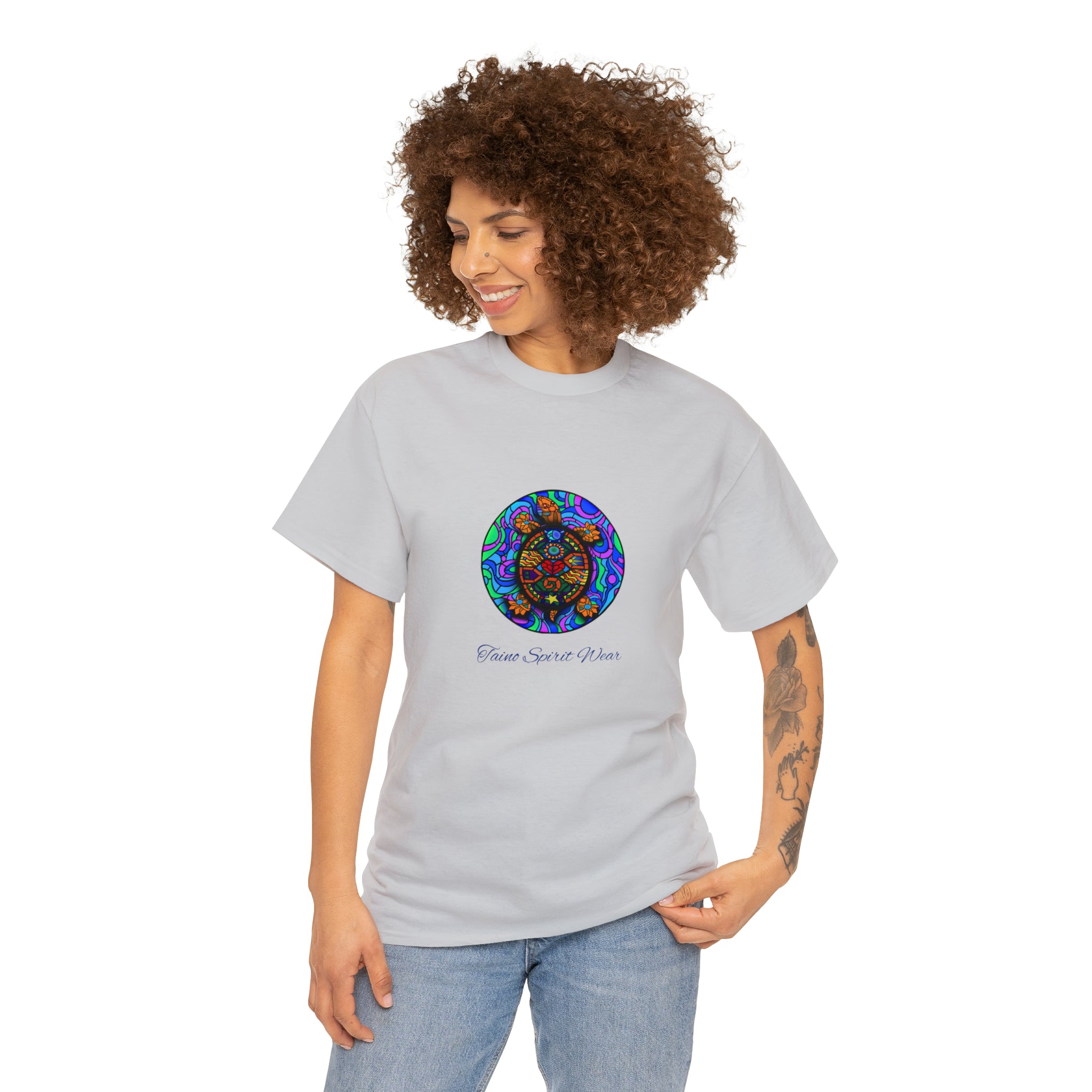 Taino-Inspired Turtle Unisex Heavy Cotton Tee