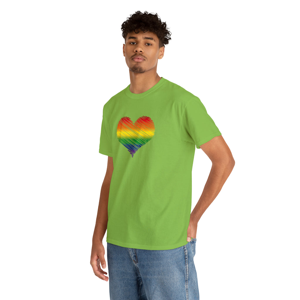 Love is Love Heart Unisex Heavy Cotton Tee