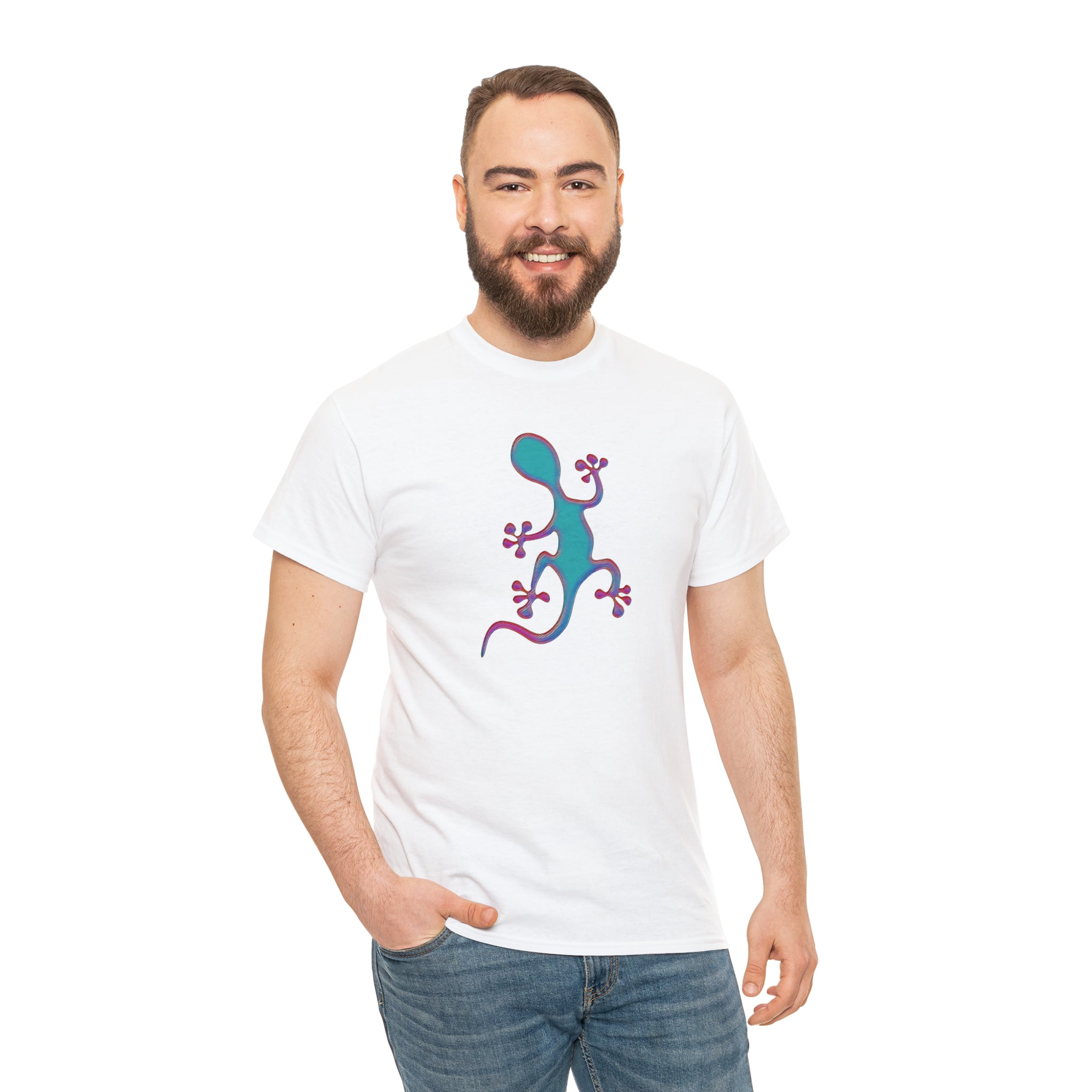 Taino-Inspired Salamander 2 Unisex Heavy Cotton Tee