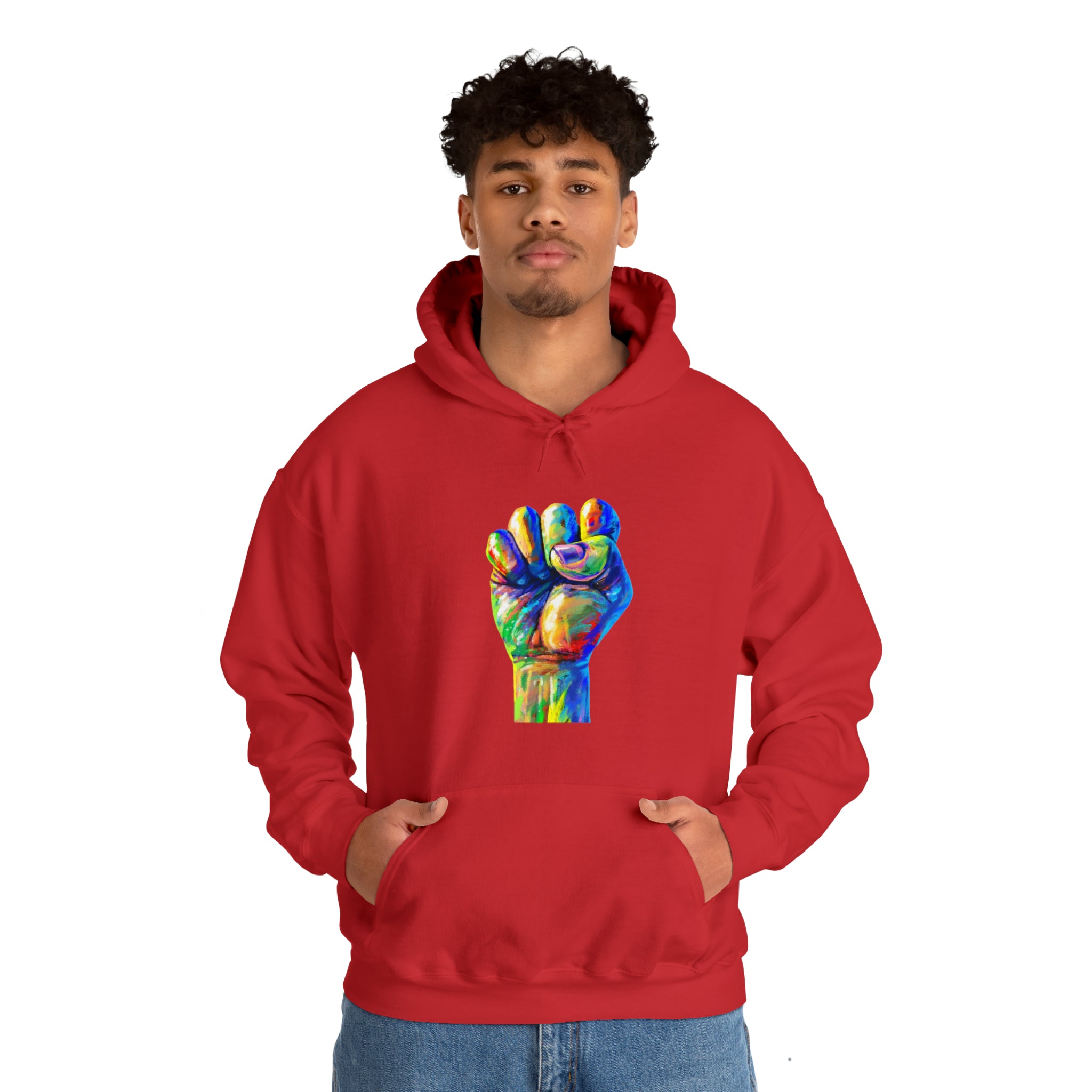 Power to The People Fist Unisex Heavy Blend™ Hooded Sweatshirt
