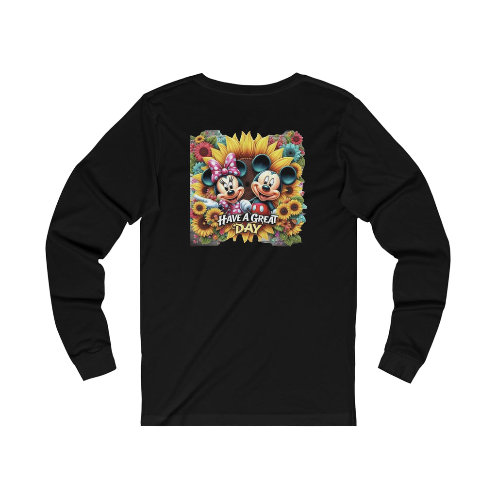 Minnie and Mickie Have A Great Day Unisex Jersey Long Sleeve Tee