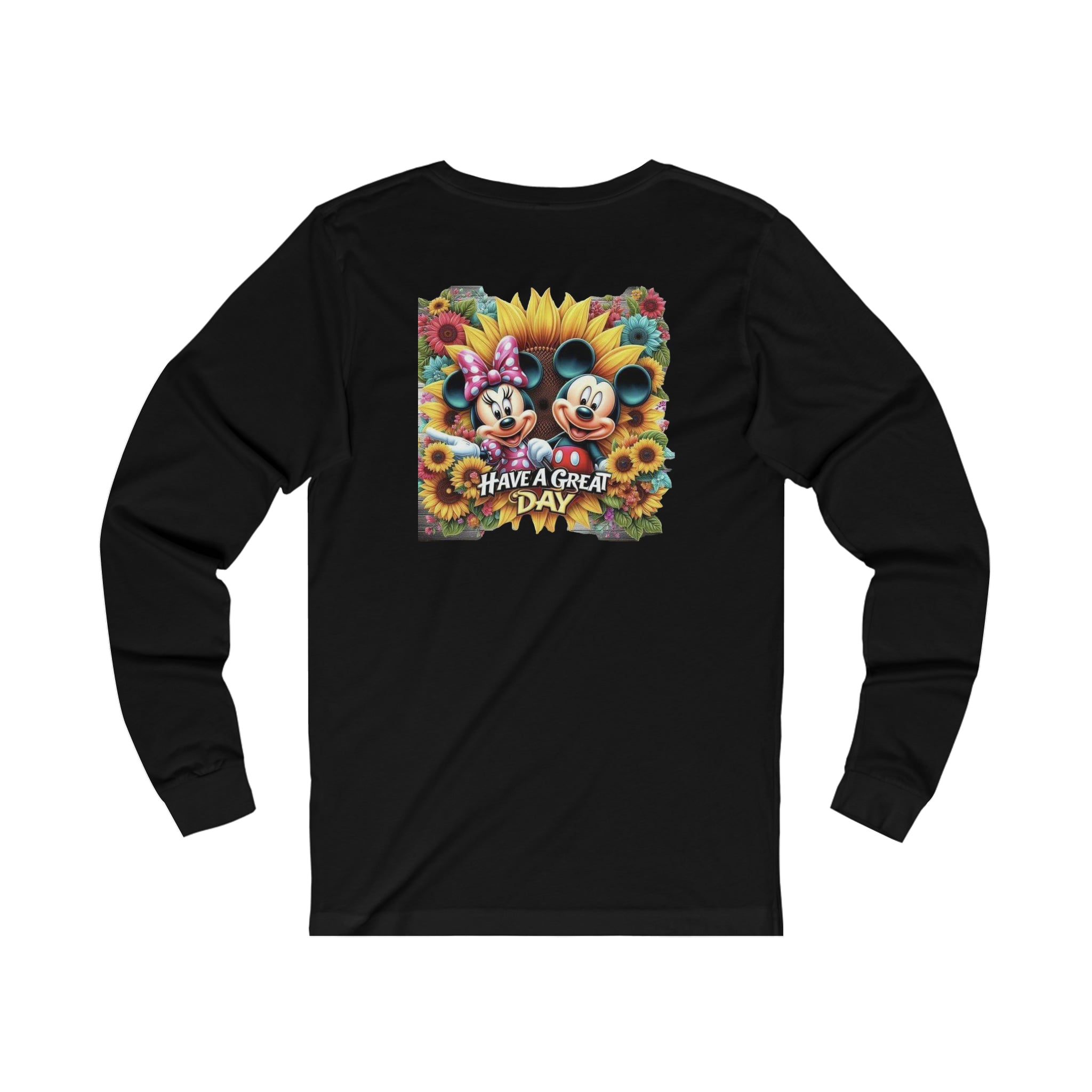 Minnie and Mickie Have A Great Day Unisex Jersey Long Sleeve Tee