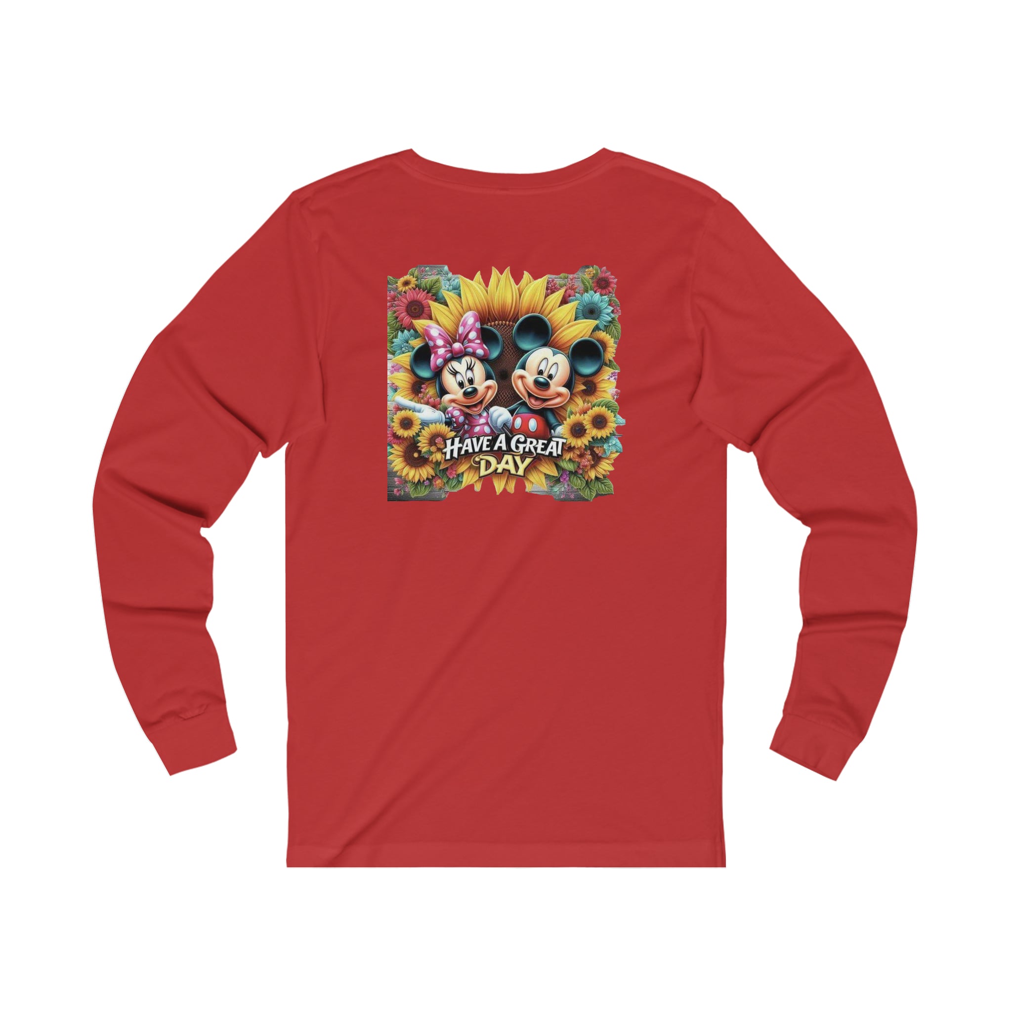 Minnie and Mickie Have A Great Day Unisex Jersey Long Sleeve Tee