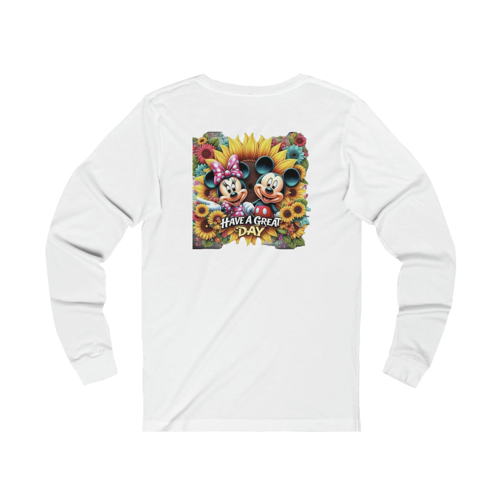 Minnie and Mickie Have A Great Day Unisex Jersey Long Sleeve Tee