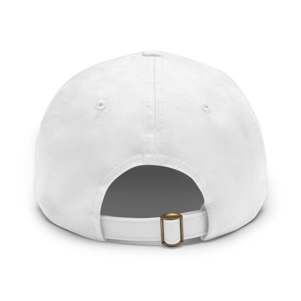 Taino Symbolism Dad Hat with Leather Patch (Round)