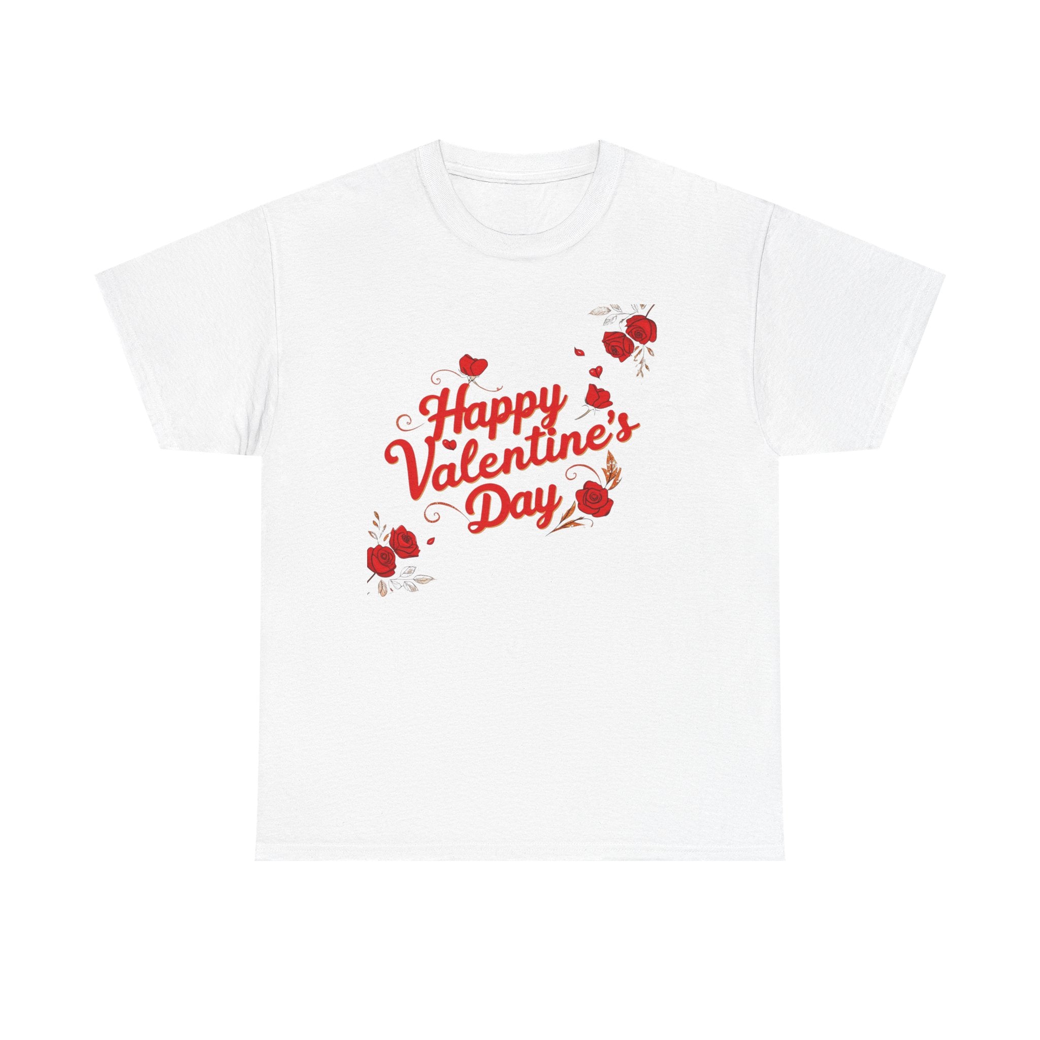 Valentine's Day Tee — "Happy Valentine's Day" Heart Design