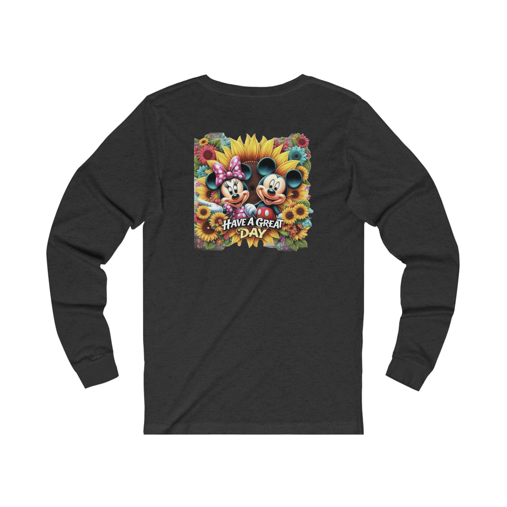 Minnie and Mickie Have A Great Day Unisex Jersey Long Sleeve Tee