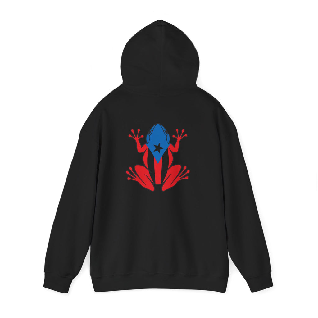 Puerto Rico Flag Heart & Frog Hoodie – Puerto Rican Pride Sweatshirt