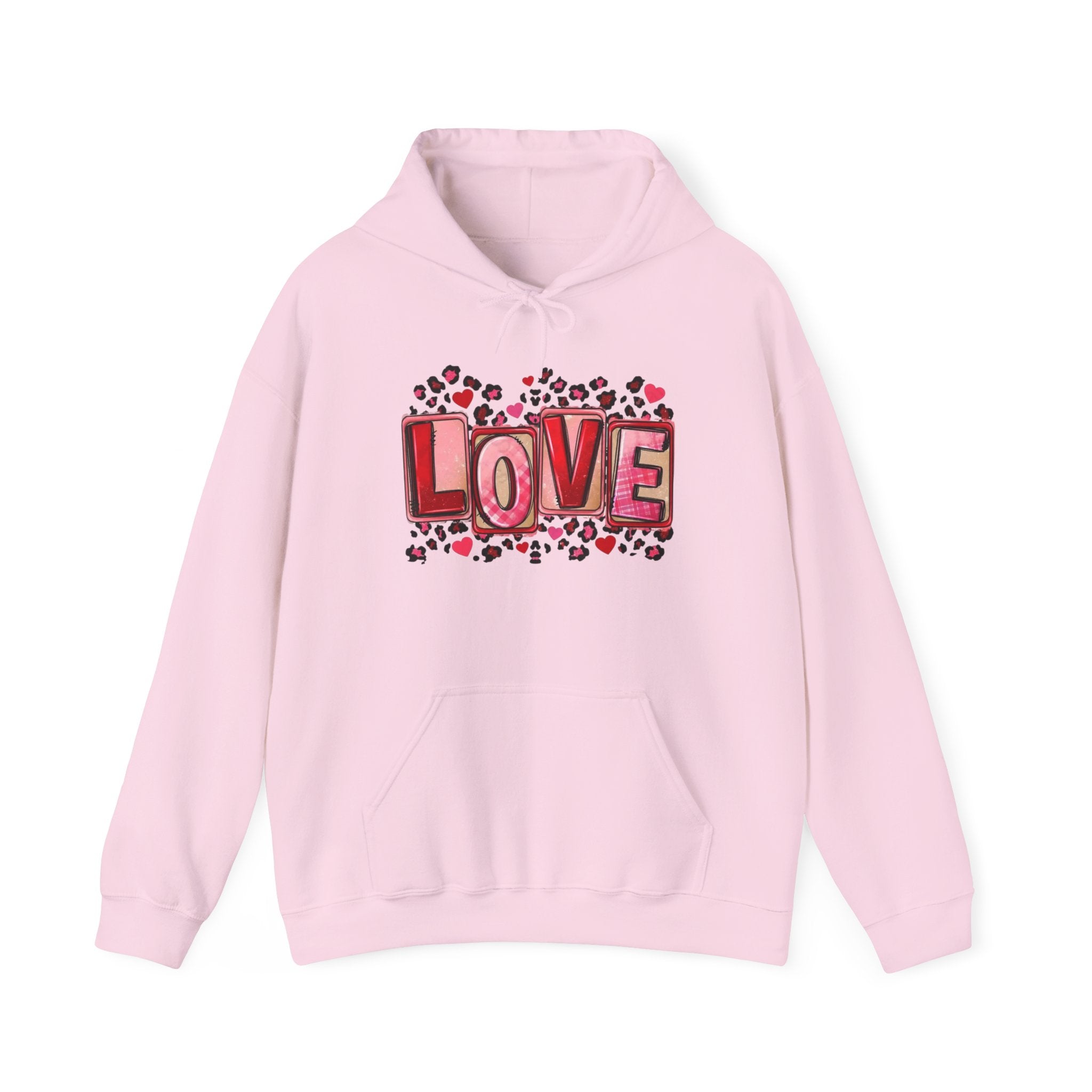Valentine's Day Love Graphic Hoodie — Heart & 'LOVE' Valentine Pullover