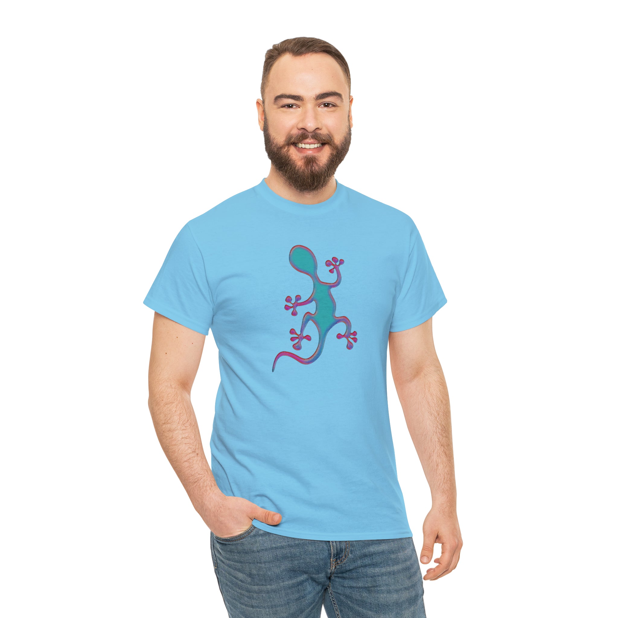 Taino-Inspired Salamander 2 Unisex Heavy Cotton Tee