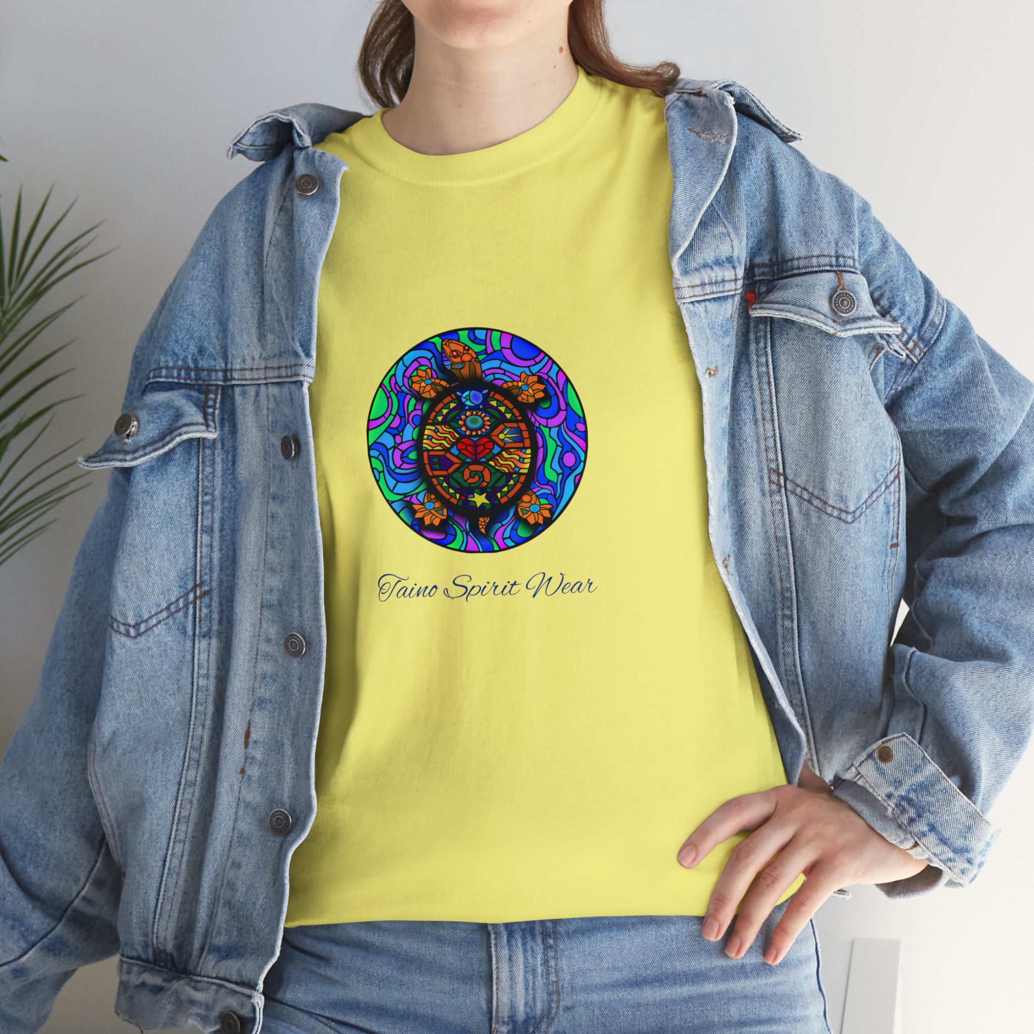 Taino-Inspired Turtle Unisex Heavy Cotton Tee