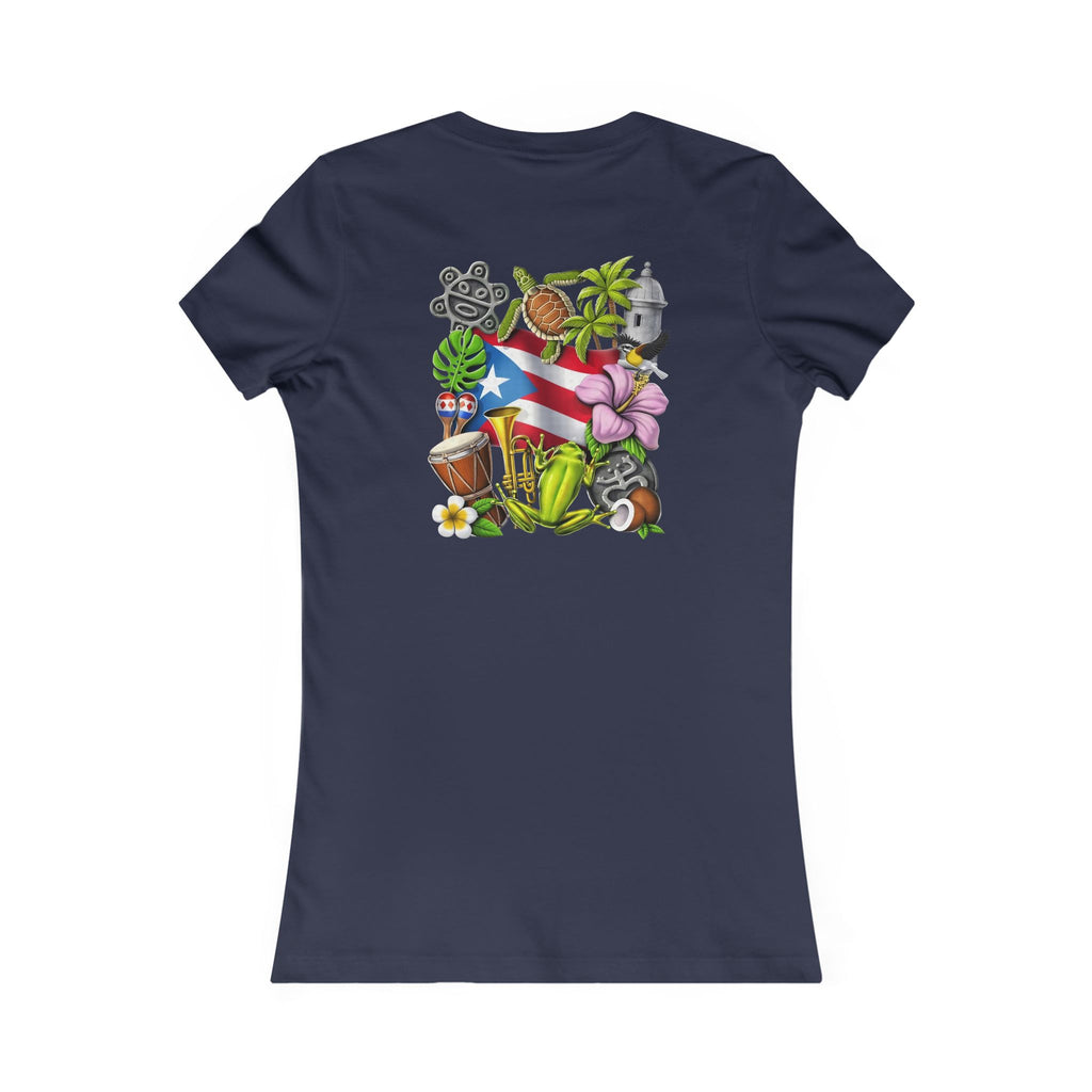 Patriotic Puerto Rico Rose Tee — Women's Flag Butterfly Floral T-Shirt