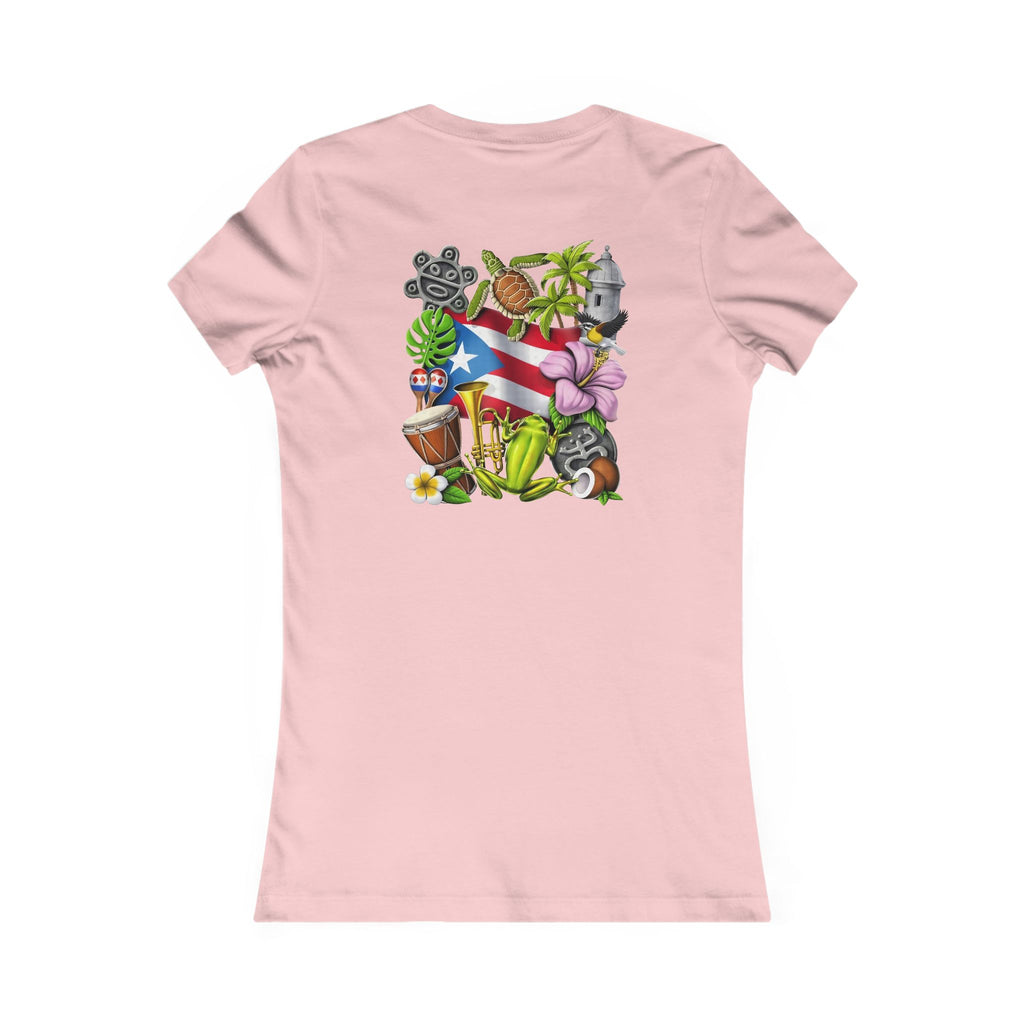 Patriotic Puerto Rico Rose Tee — Women's Flag Butterfly Floral T-Shirt