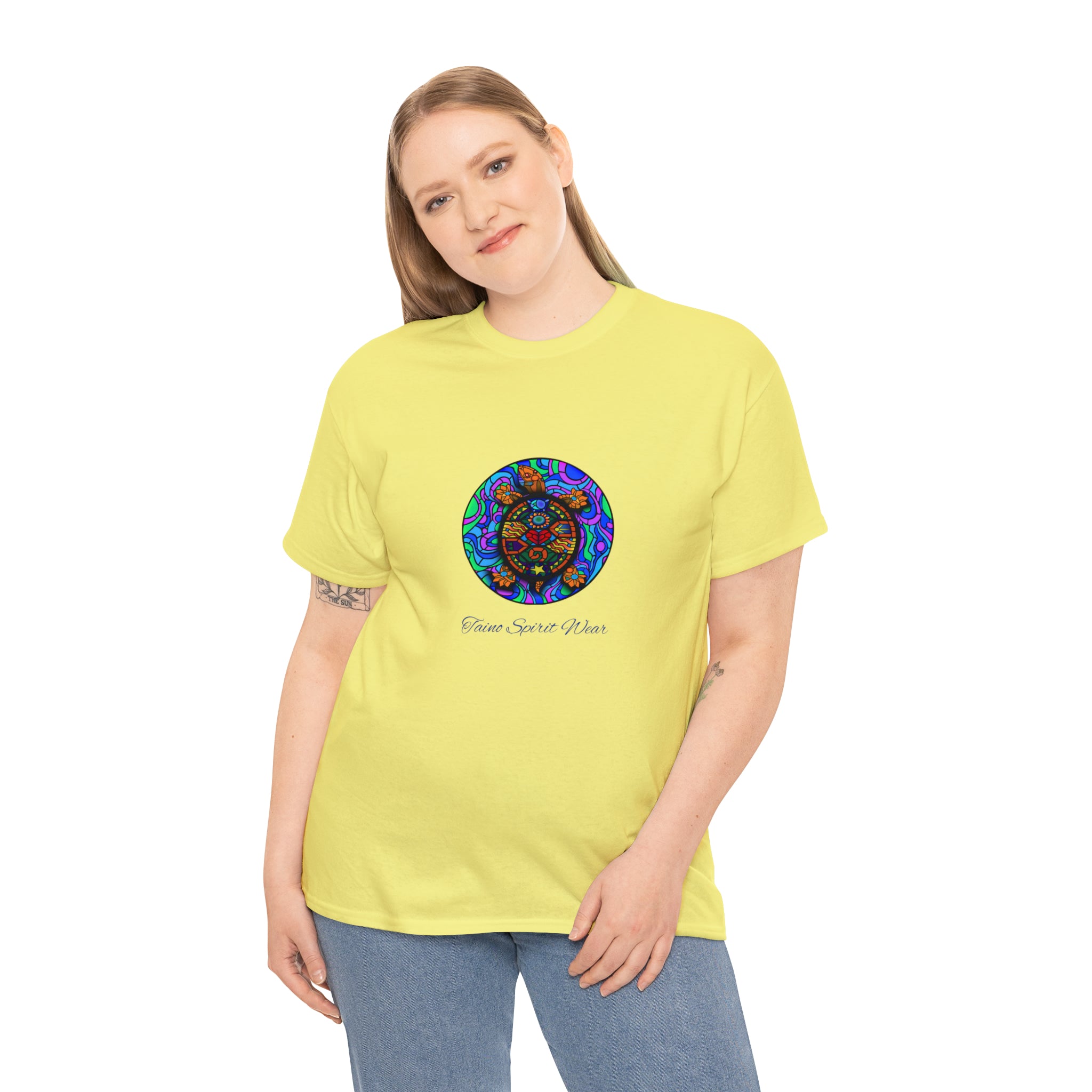Taino-Inspired Turtle Unisex Heavy Cotton Tee
