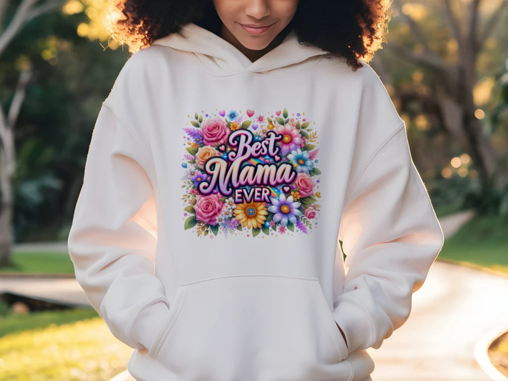 Best Mama Ever Sport-Tek Ladies PosiCharge Tri-Blend Wicking Long Sleeve Hoodie