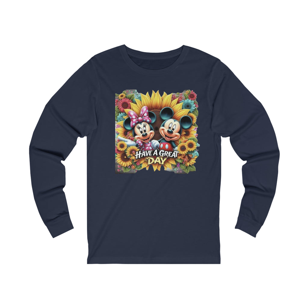 Mickie and Minnie Have a Great Day Unisex Jersey Long Sleeve Tee