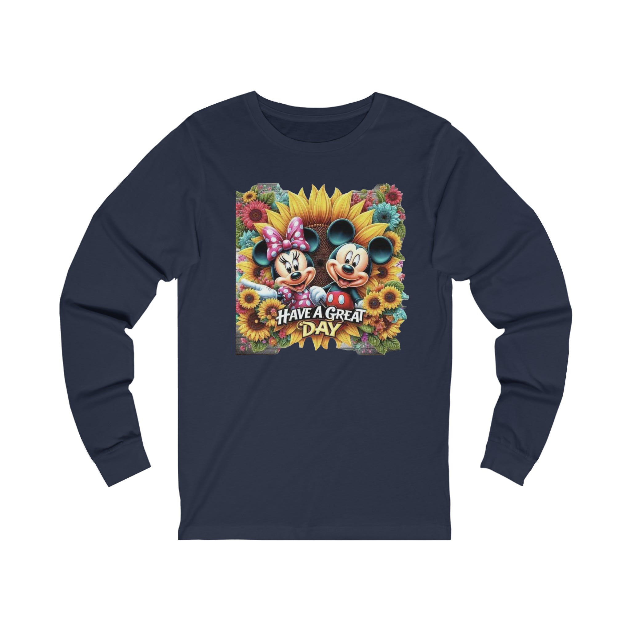 Mickie and Minnie Have a Great Day Unisex Jersey Long Sleeve Tee