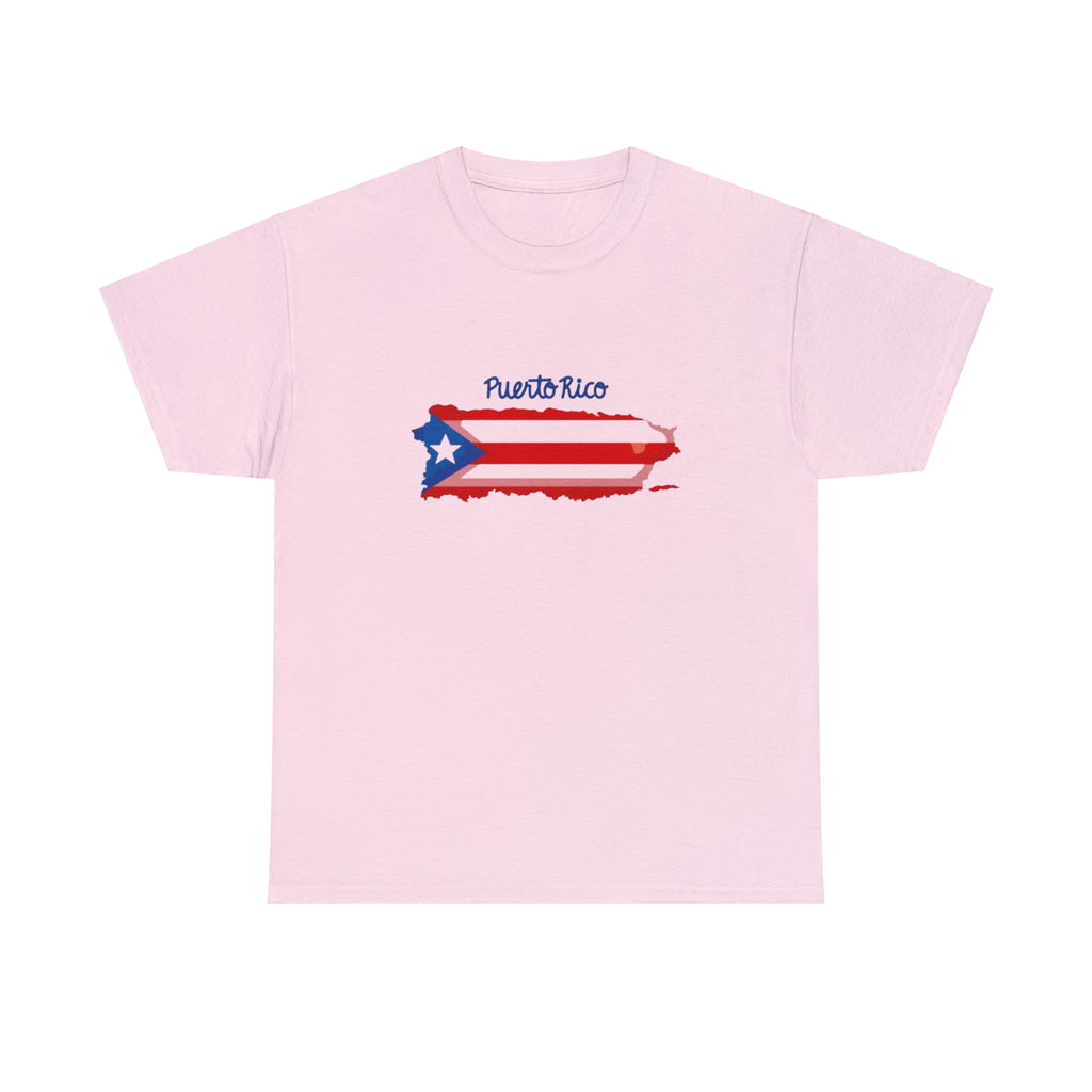 Island of Puerto Rico Flag Heavy Cotton Tee