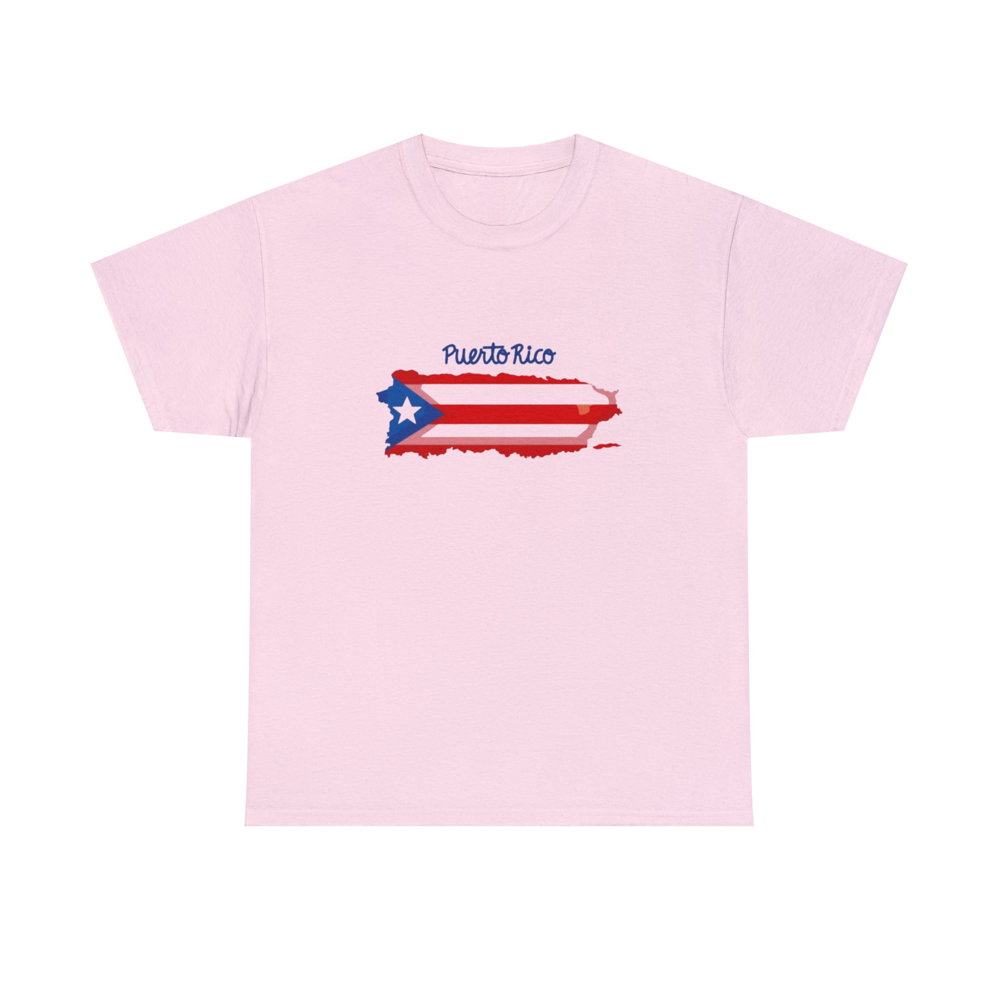 Island of Puerto Rico Flag Heavy Cotton Tee
