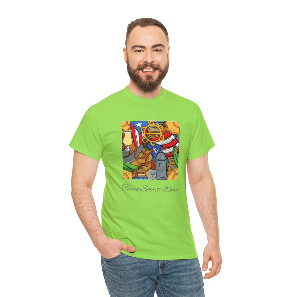 Puerto Rican Heritage Unisex Heavy Cotton Tee