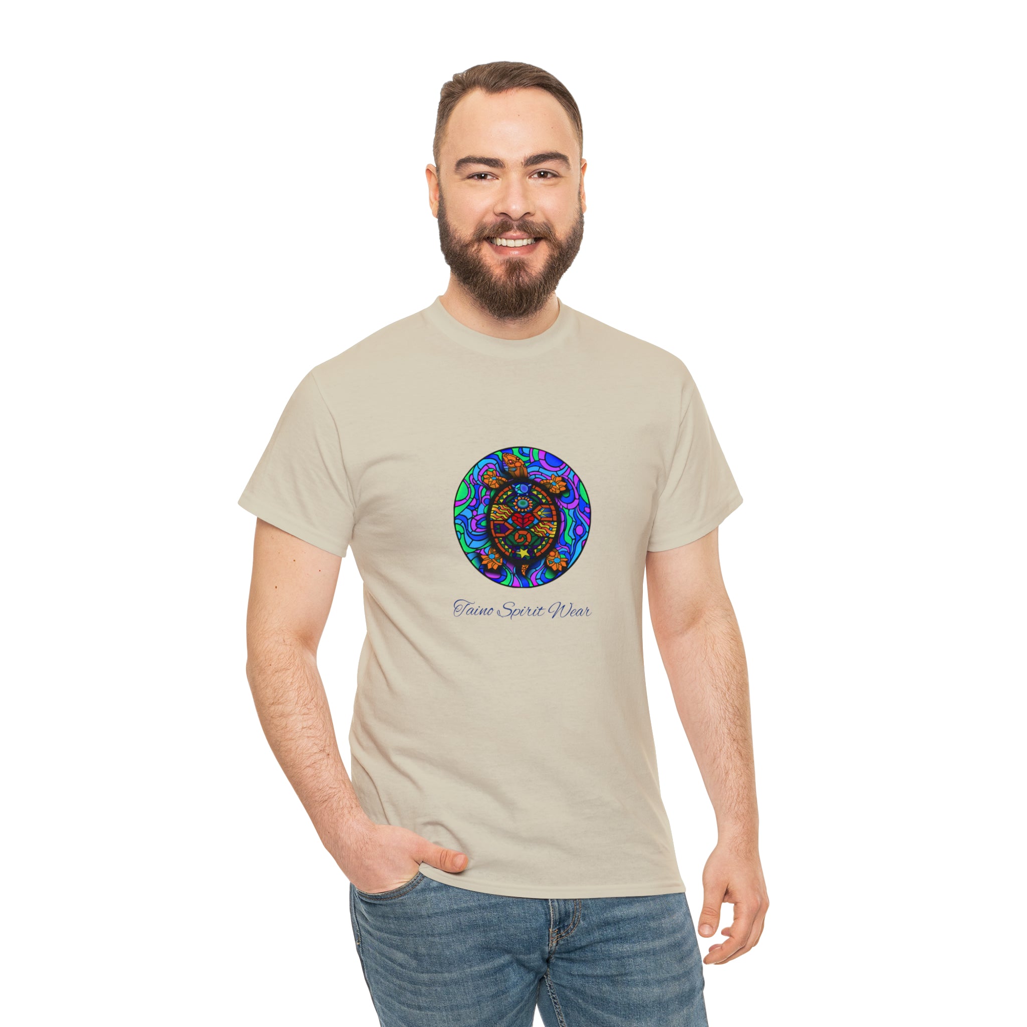 Taino-Inspired Turtle Unisex Heavy Cotton Tee